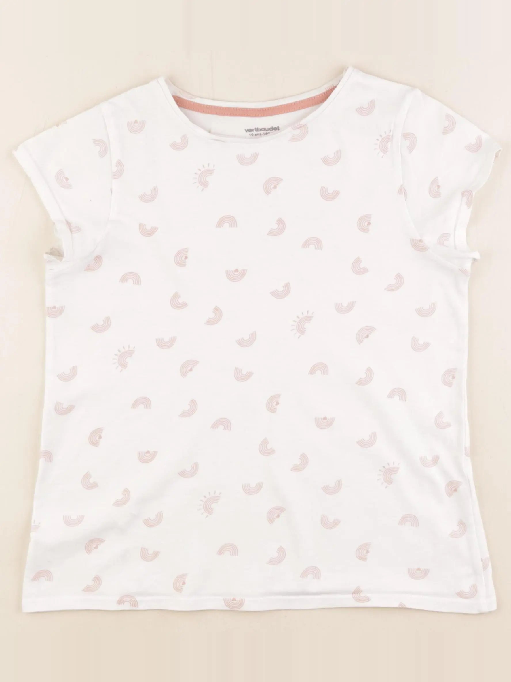 Vertbaudet - tee-shirt rose - 10 ans
