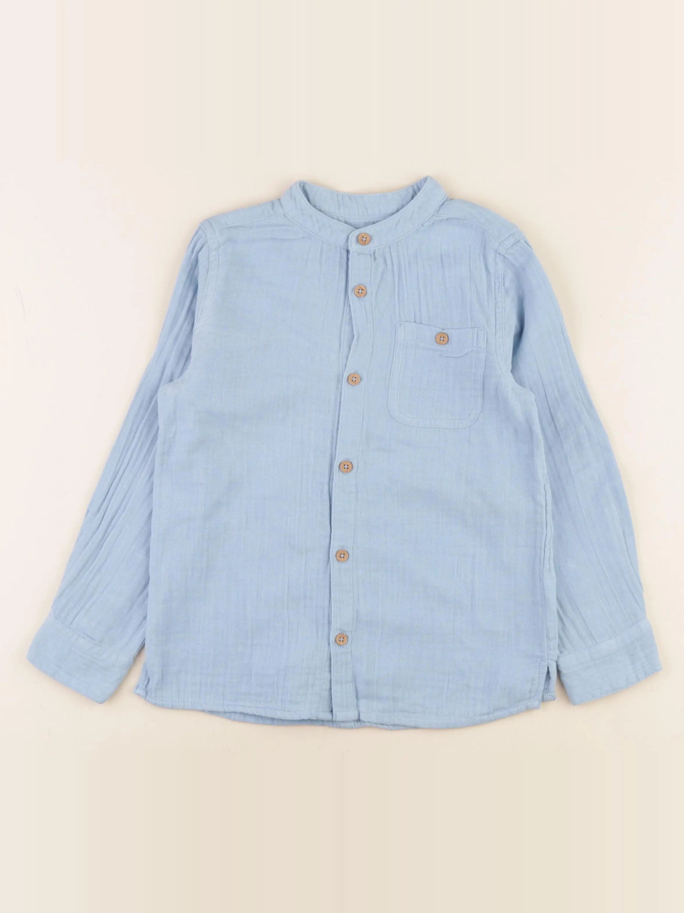 Monoprix - chemise bleu - 5 ans
