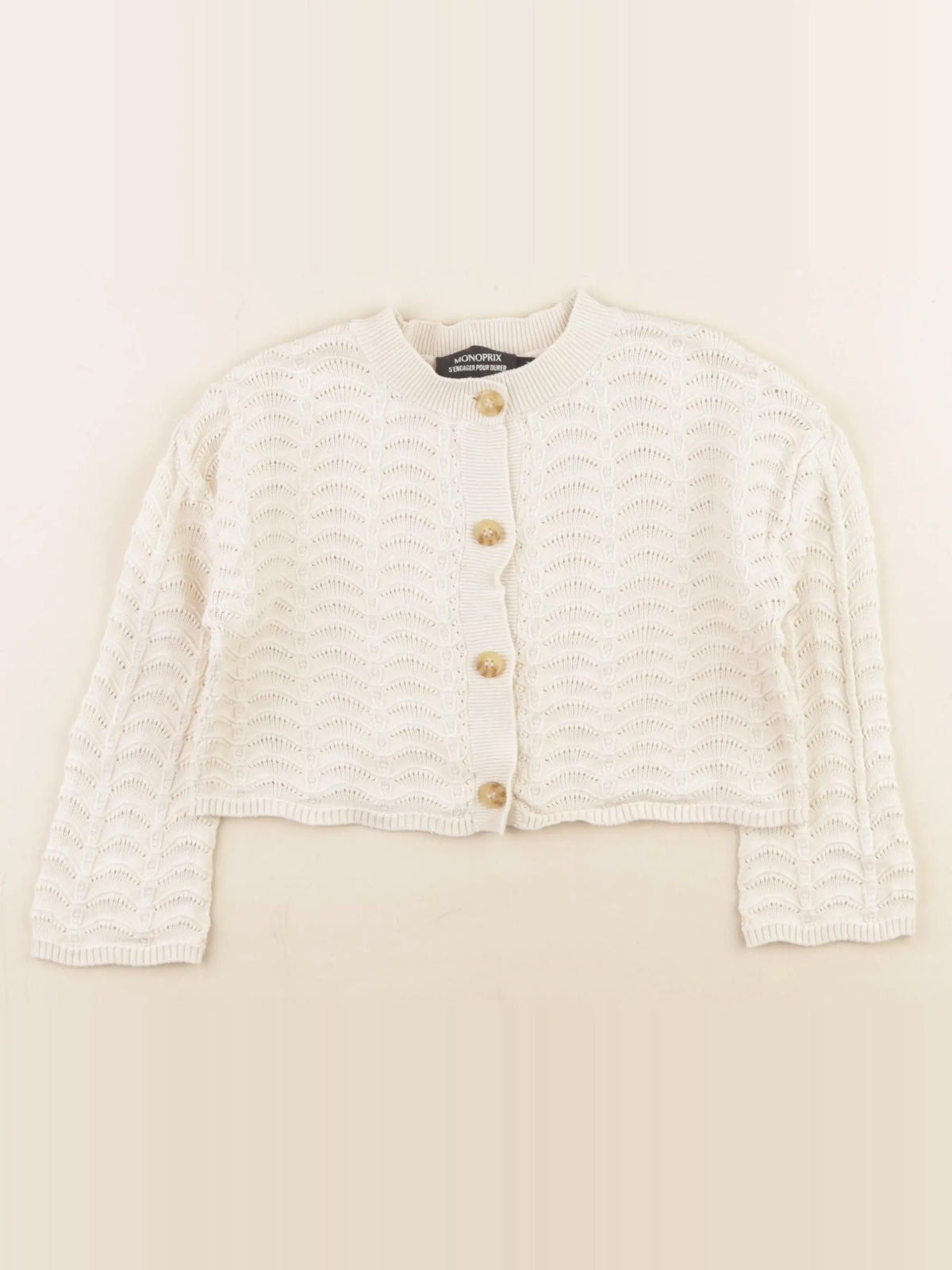 Monoprix - gilet beige - 3 ans