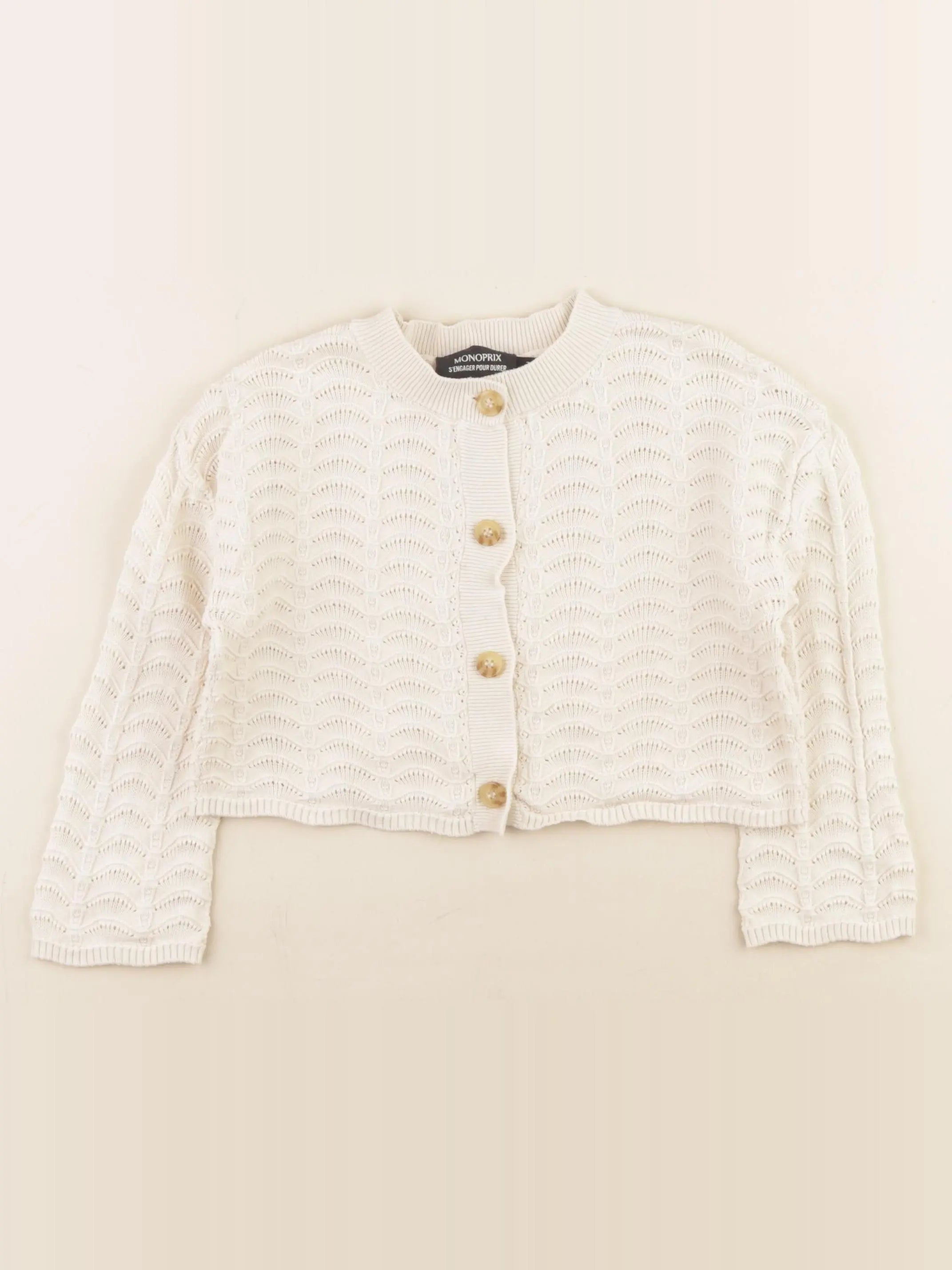 Monoprix - gilet beige - 3 ans
