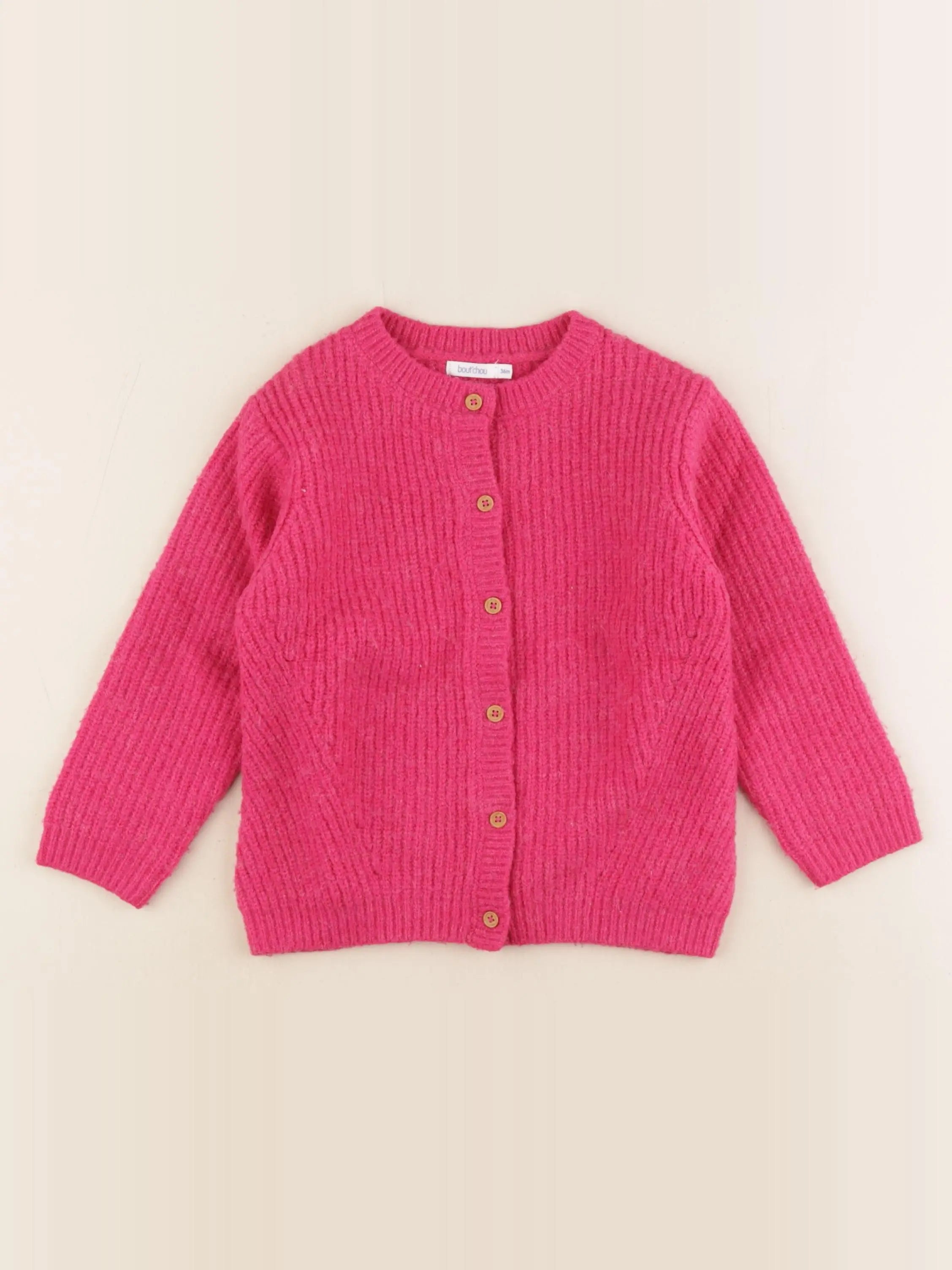 Boutchou - gilet rose - 36 mois
