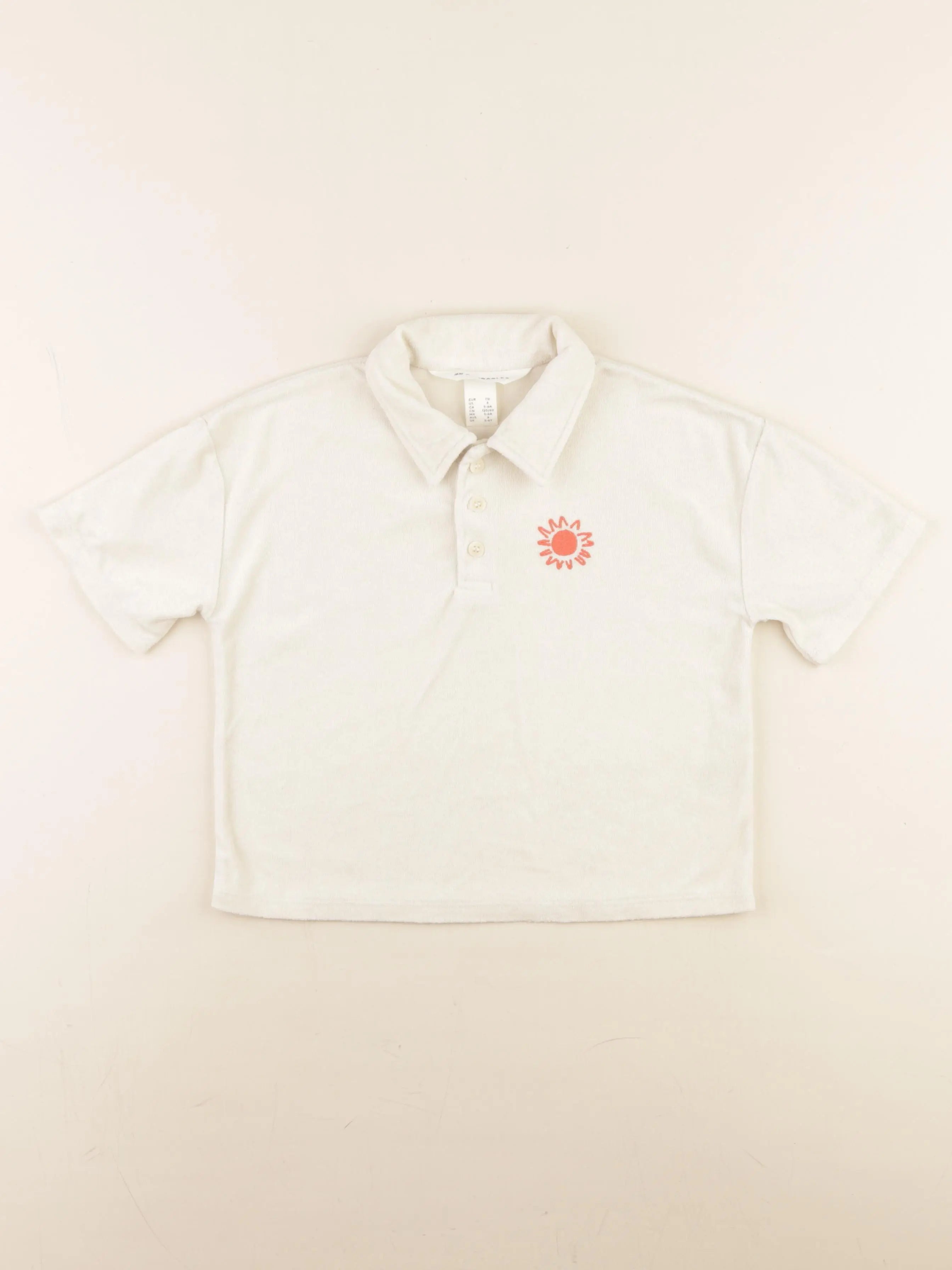 H&M - polo beige - 5/6 ans