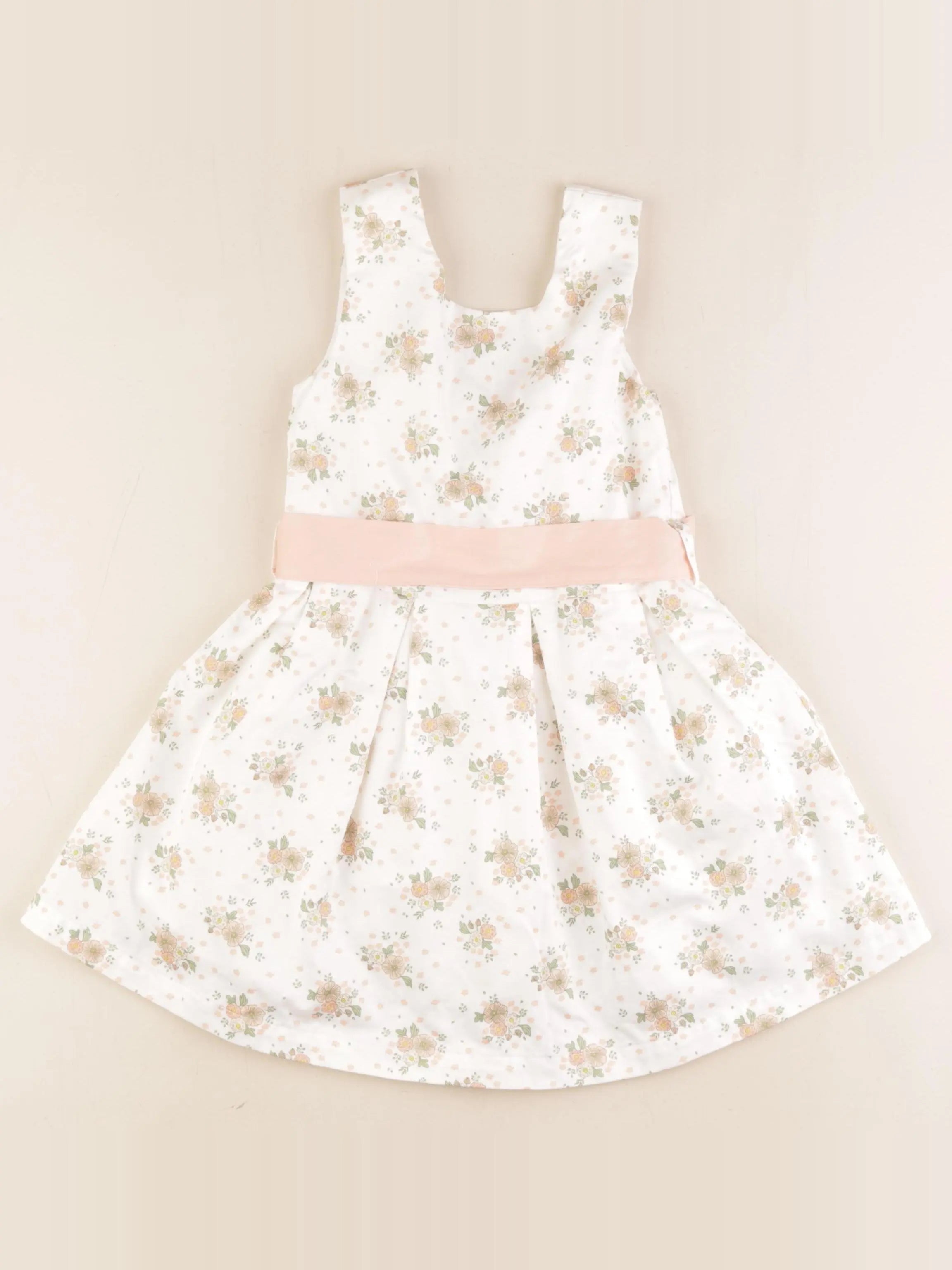 Vertbaudet - robe blanc, rose - 4 ans