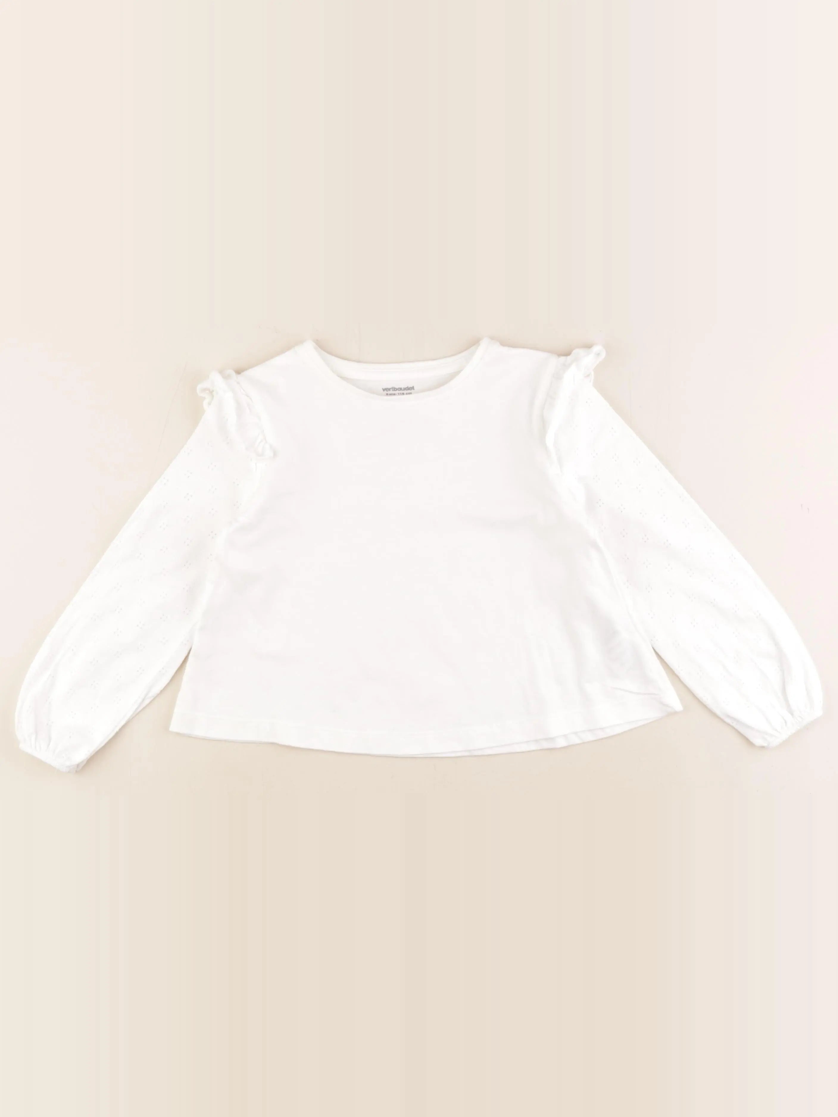 Vertbaudet - tee-shirt blanc - 6 ans