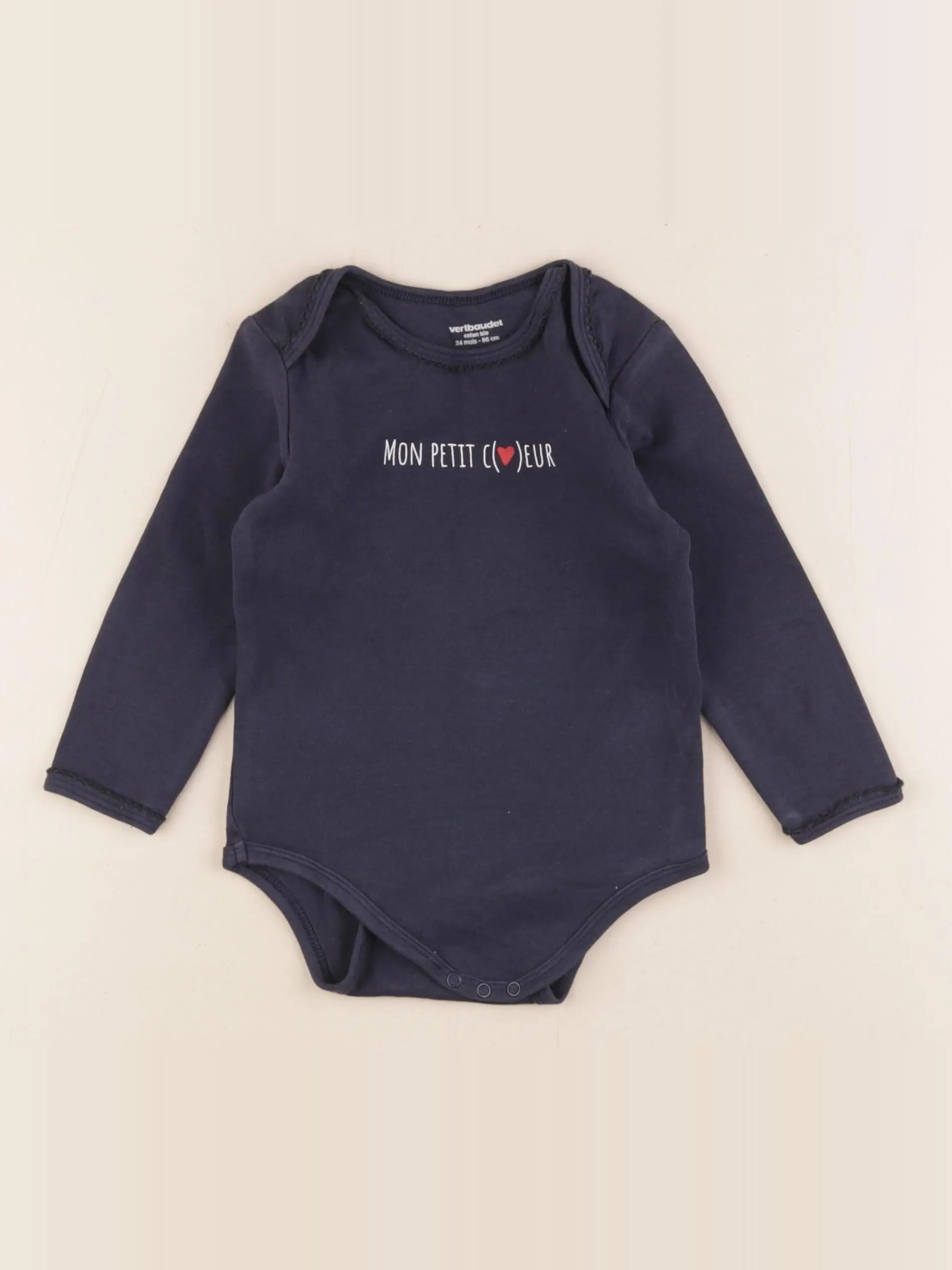 Vertbaudet - body bleu - 24 mois