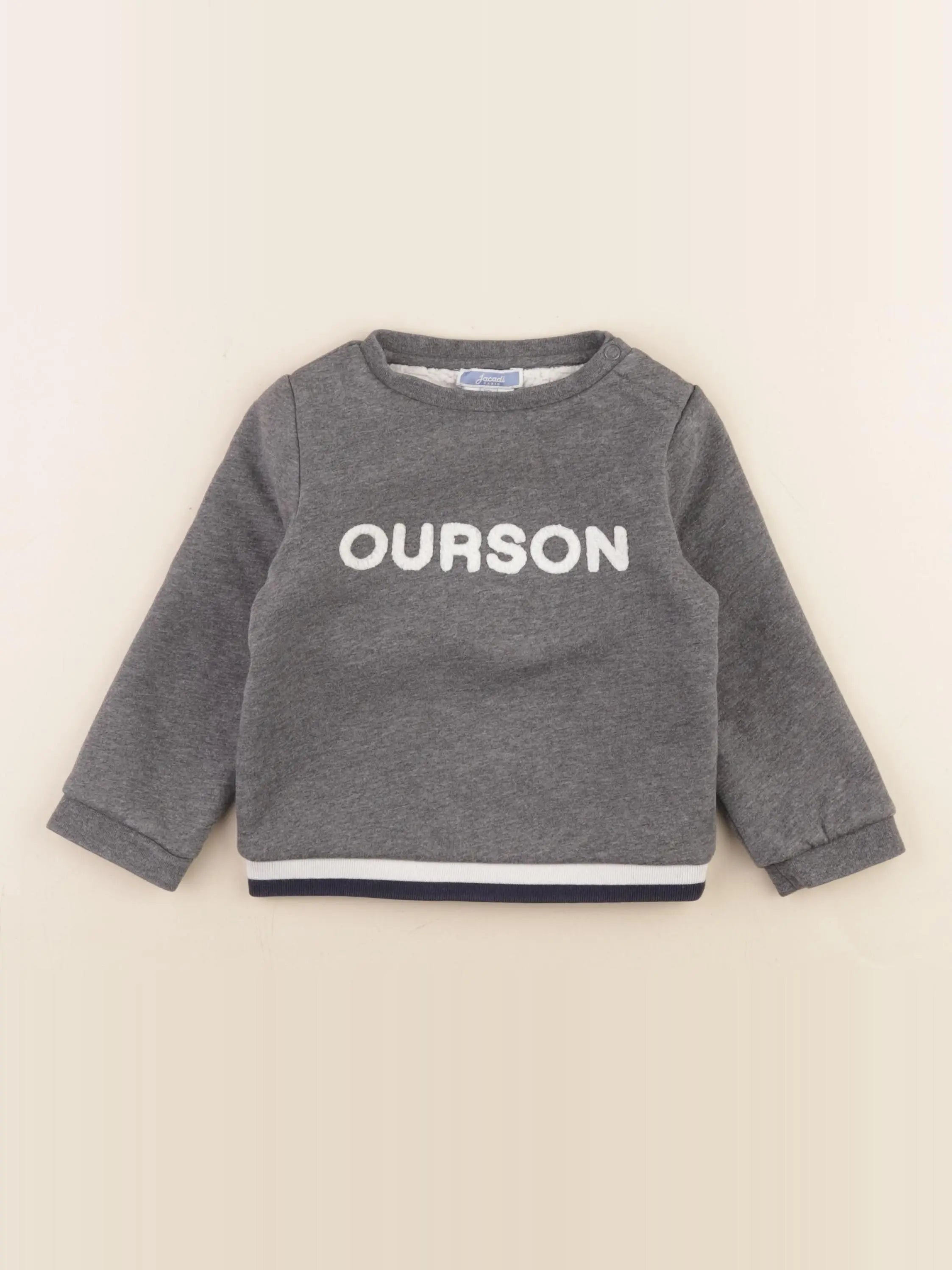 Jacadi - sweat gris - 36 mois