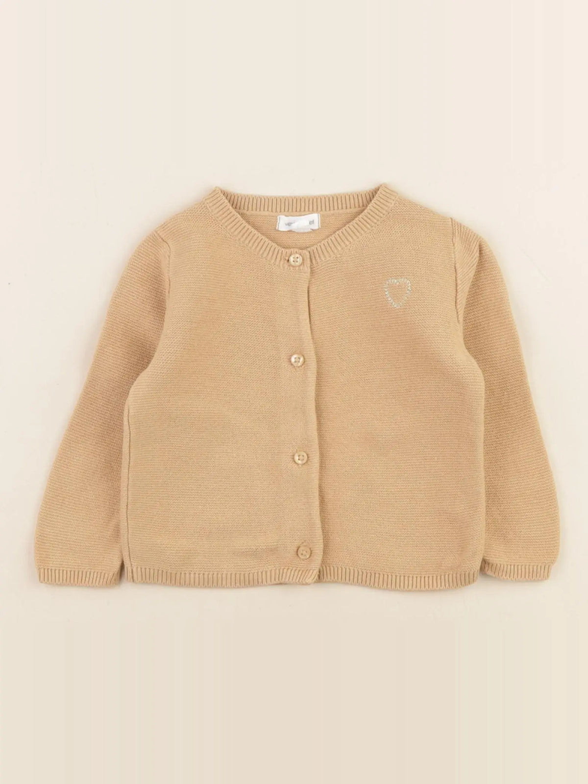 Vertbaudet - gilet marron - 6 mois