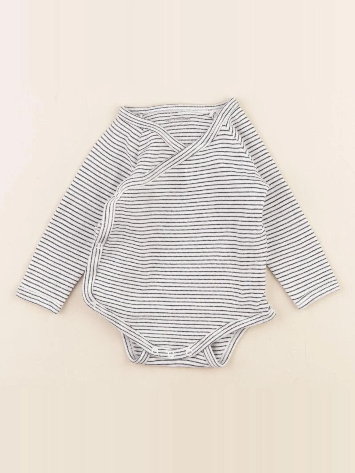Vertbaudet - body blanc, bleu - 6 mois