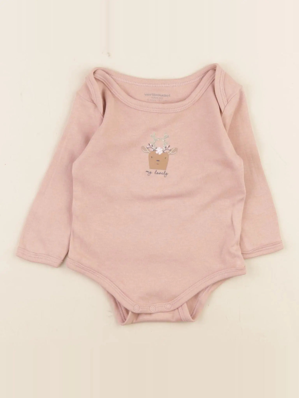 Vertbaudet - body rose - 6 mois