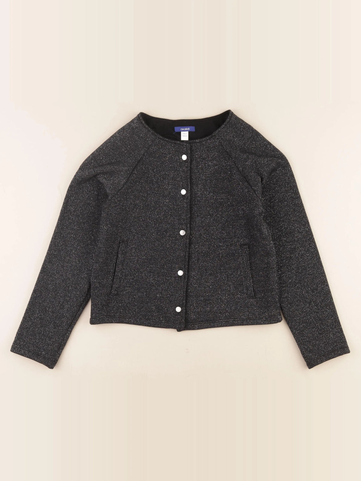 Okaidi - sweat gris, argent - 10 ans