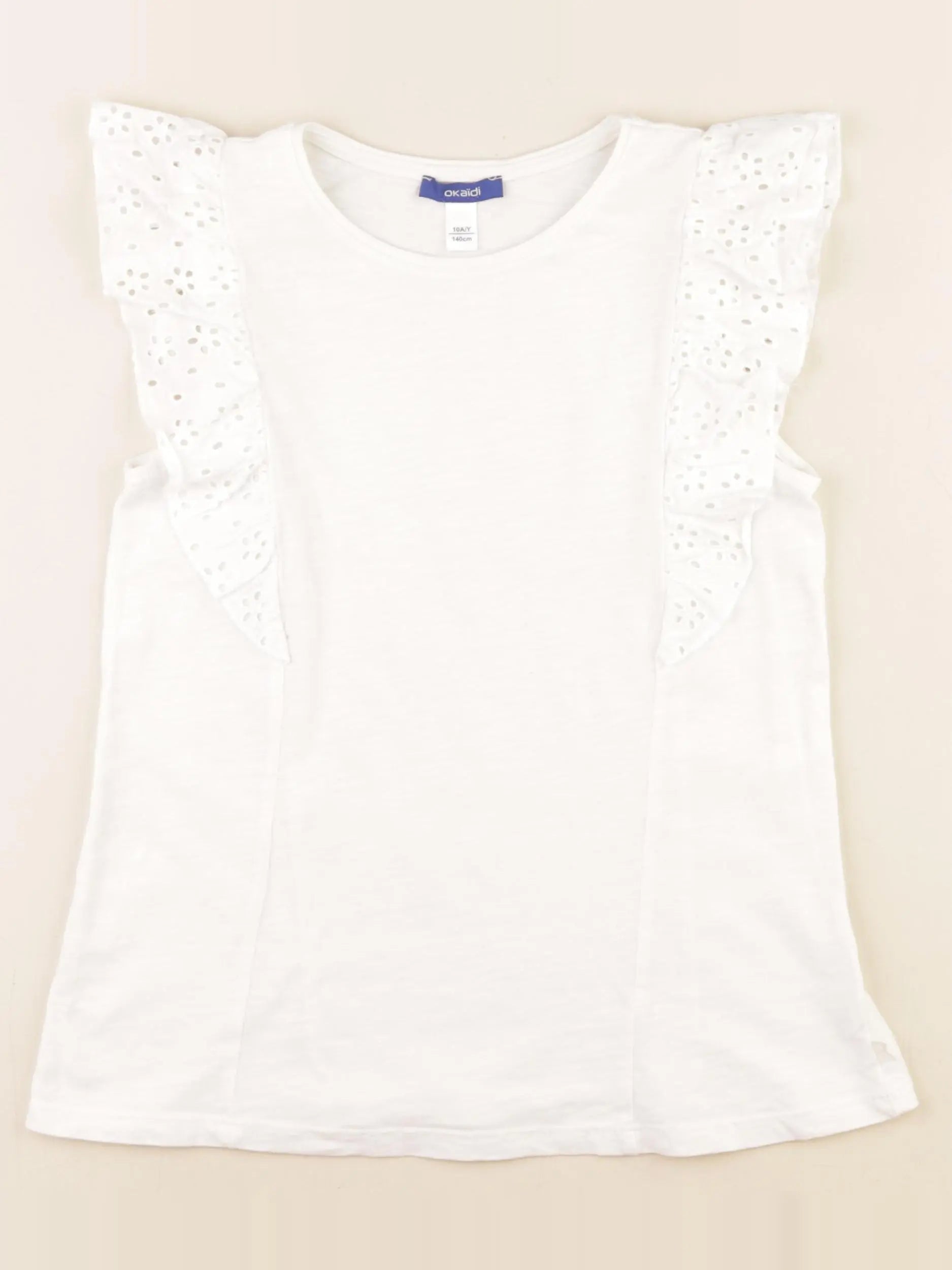 Okaidi - tee-shirt blanc - 10 ans