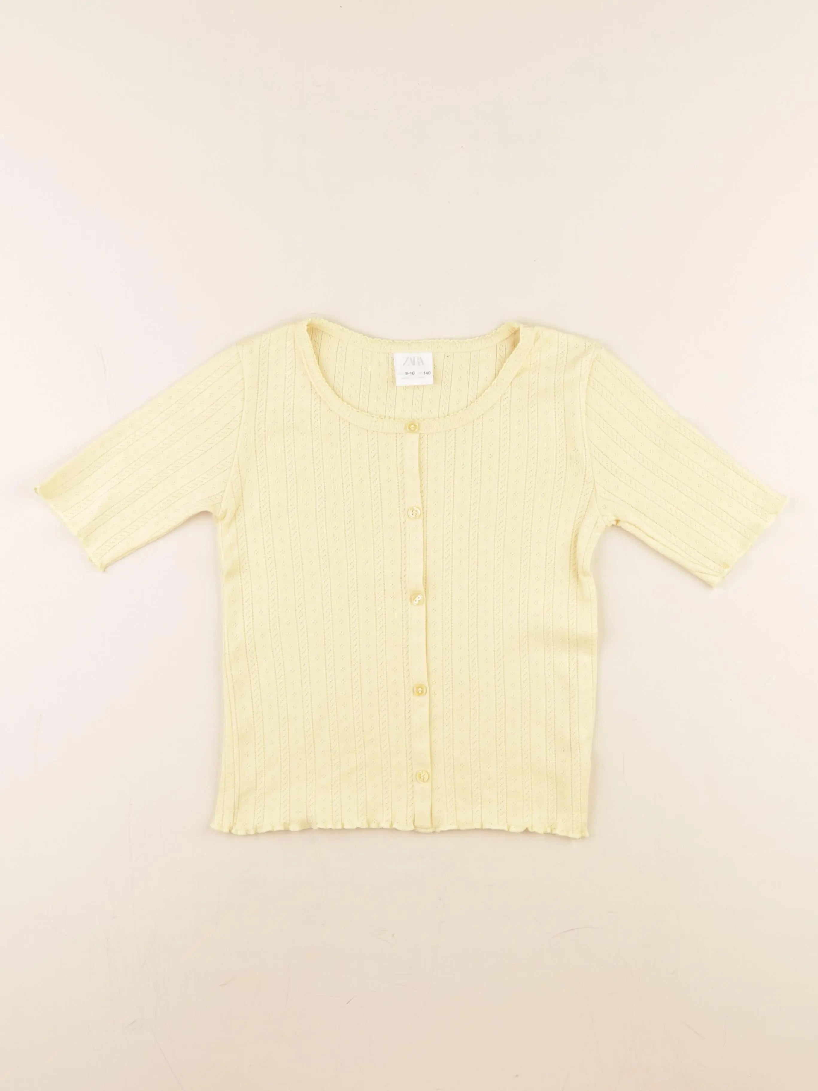 Zara - tee-shirt jaune - 9/10 ans