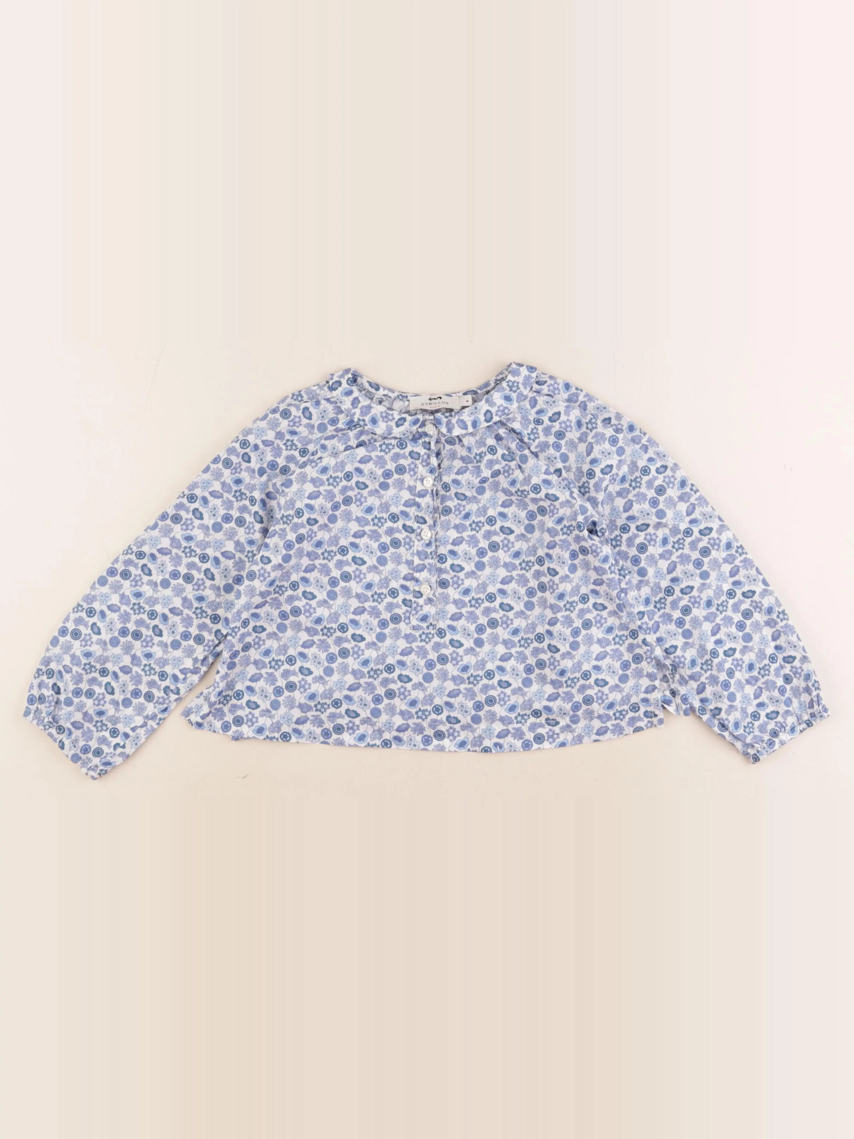 Cyrillus - blouse bleu - 4 ans