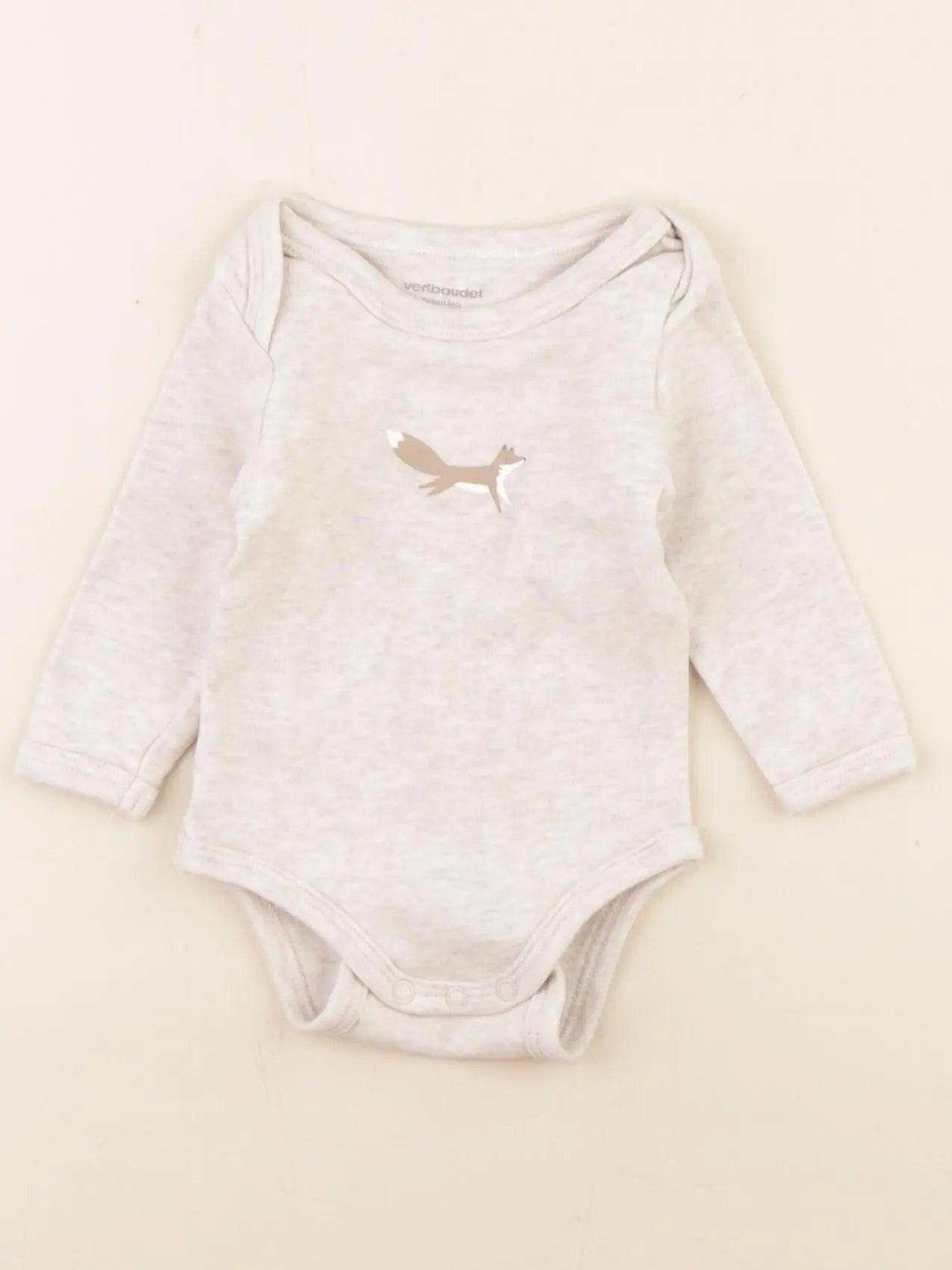 Vertbaudet - body beige - 3 mois