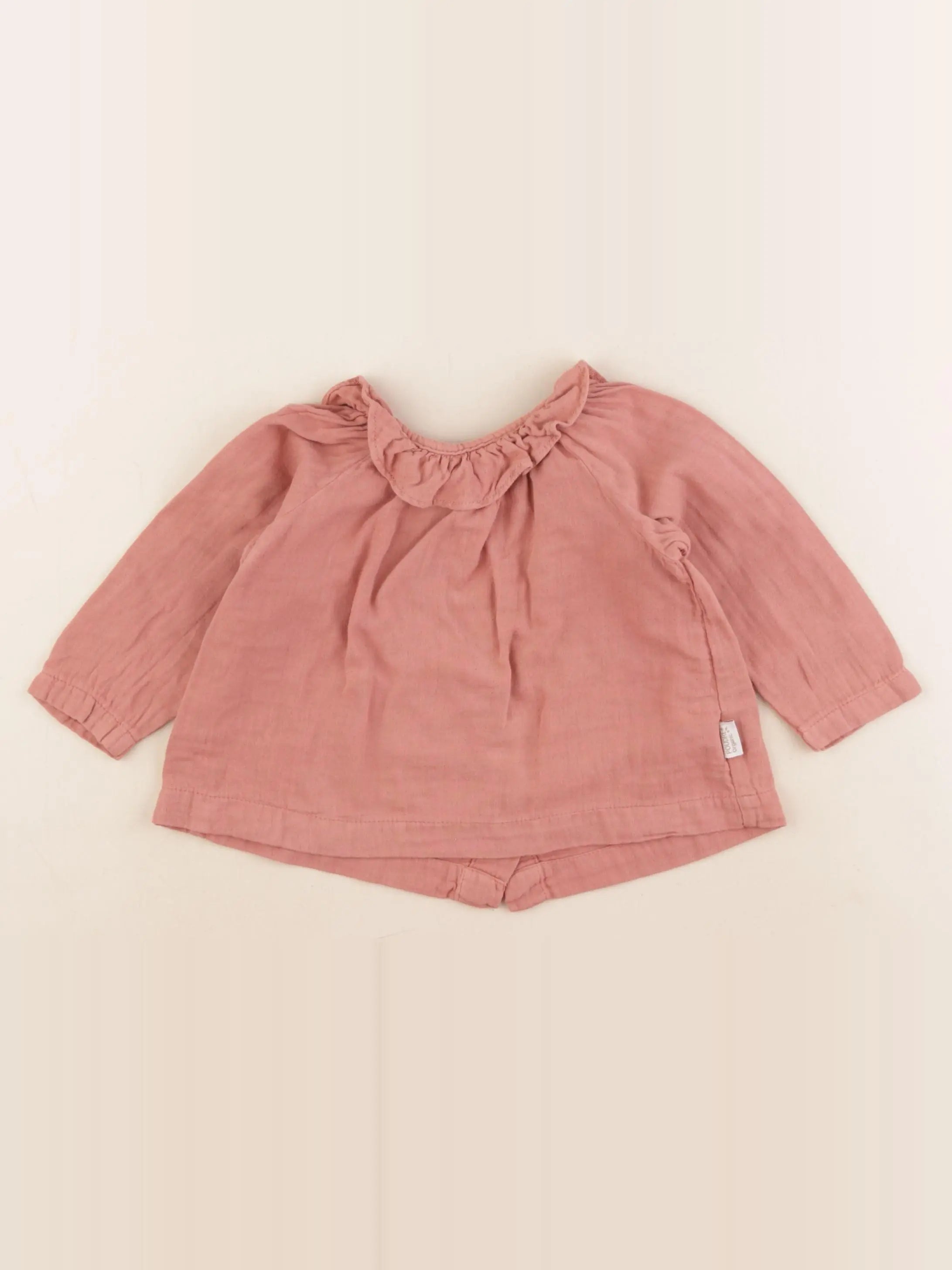 Poudre Organic - blouse rose - 6 mois