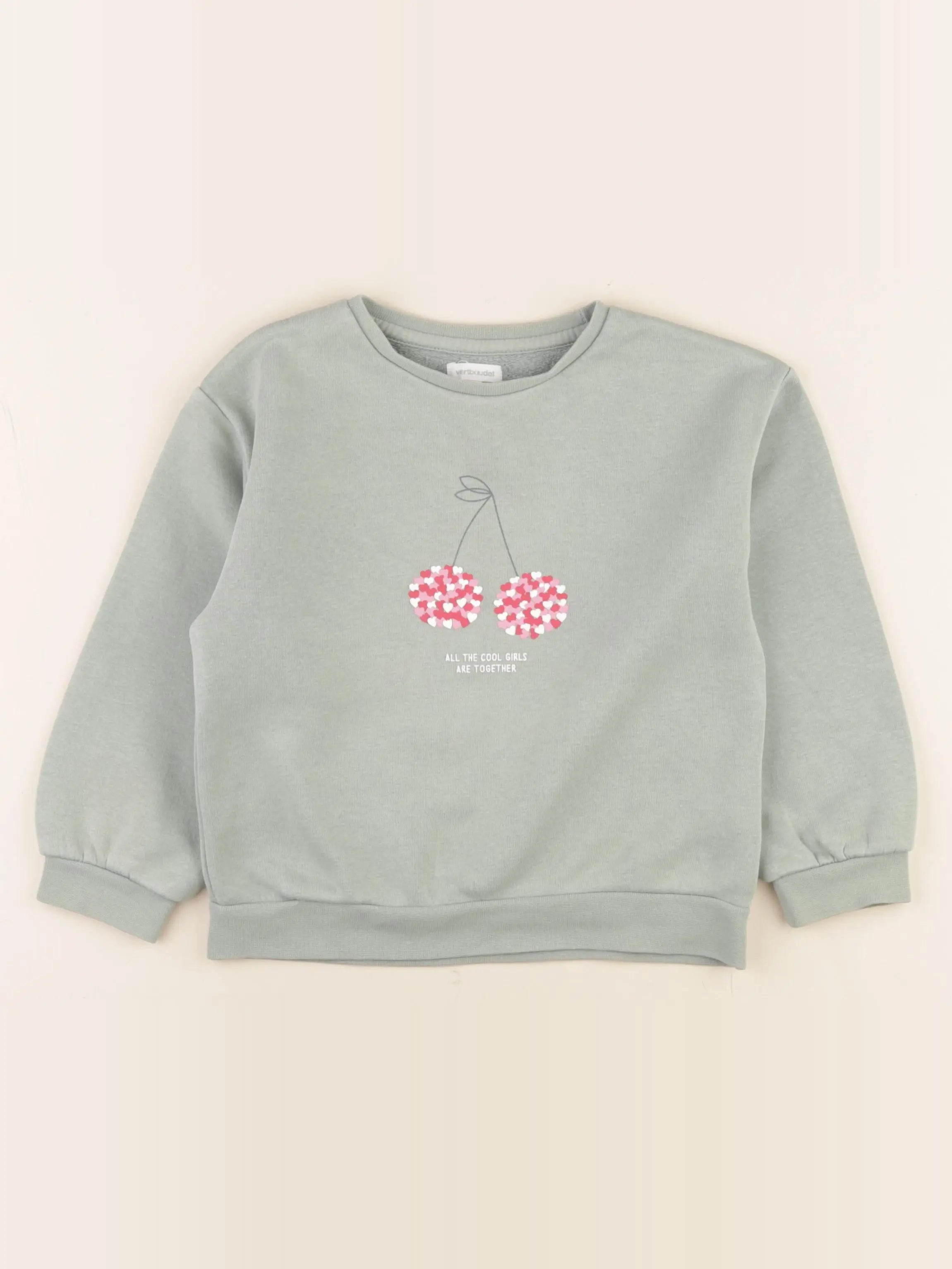 Vertbaudet - sweat vert - 6 ans