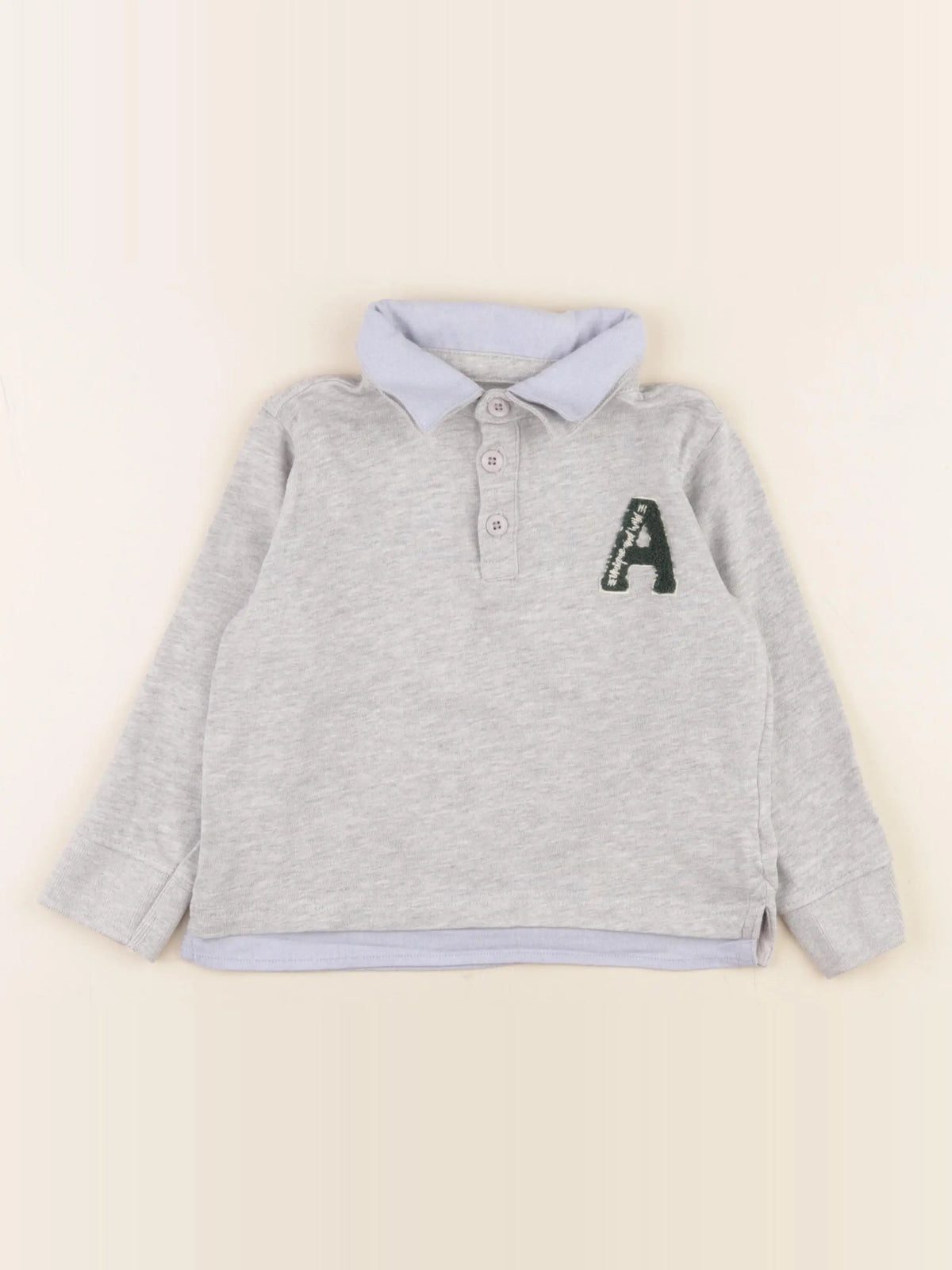 Vertbaudet - polo gris - 5 ans