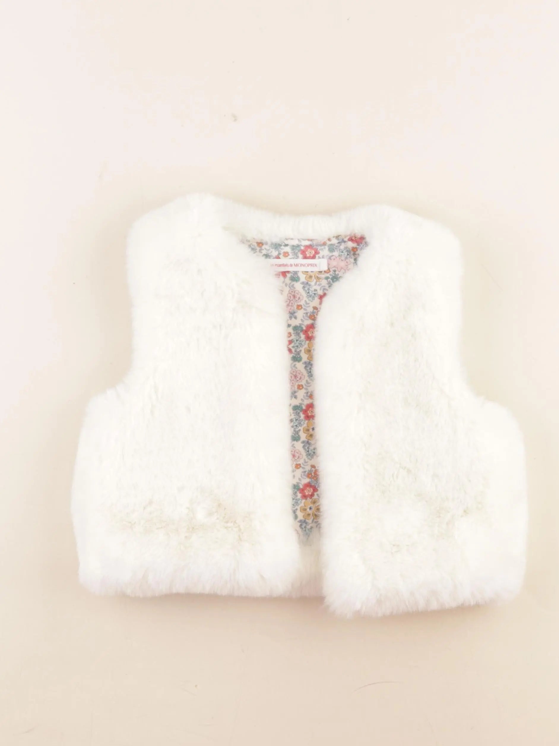 Monoprix - pull blanc - 4 ans