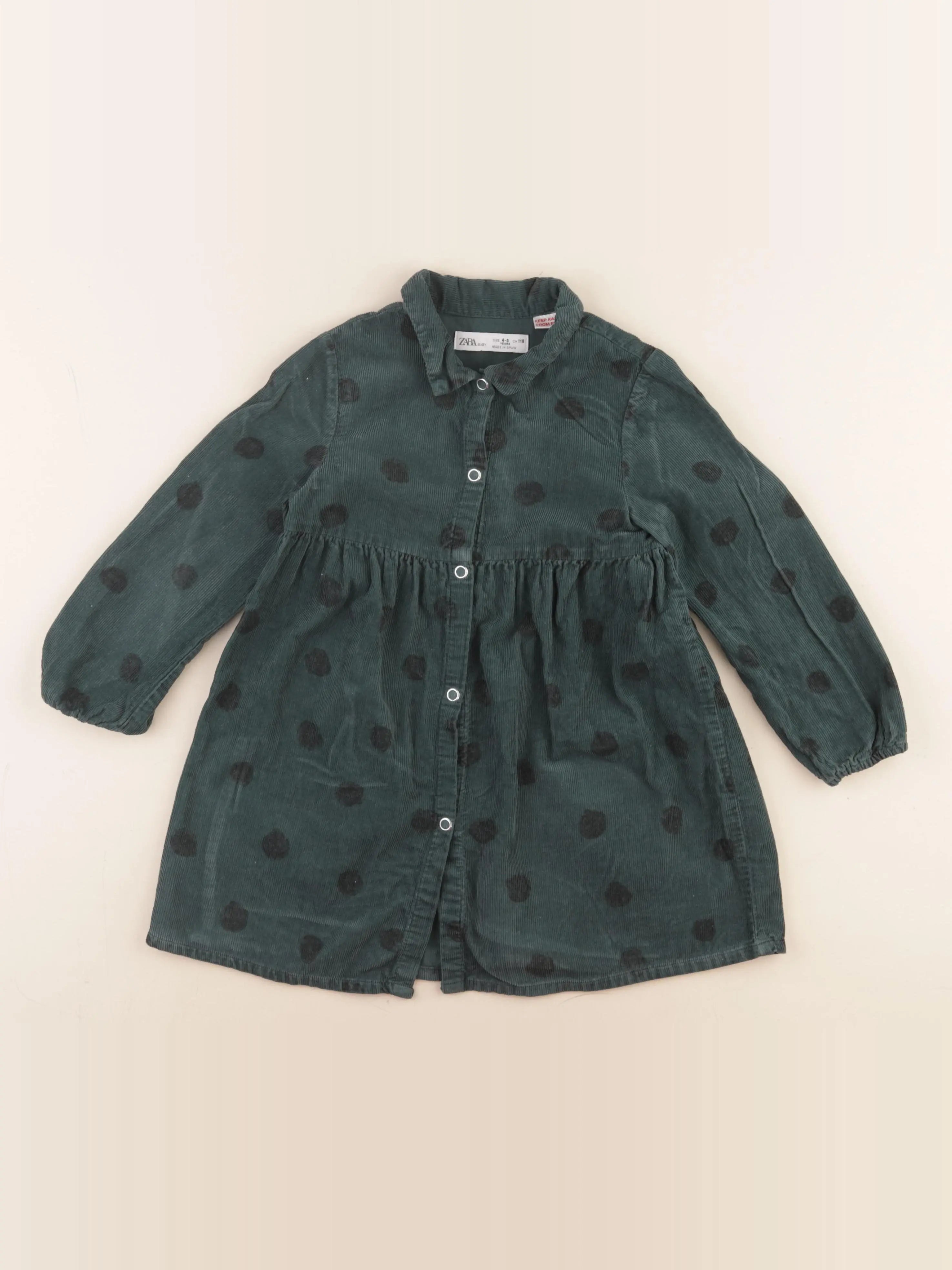 Zara - robe vert - 4/5 ans
