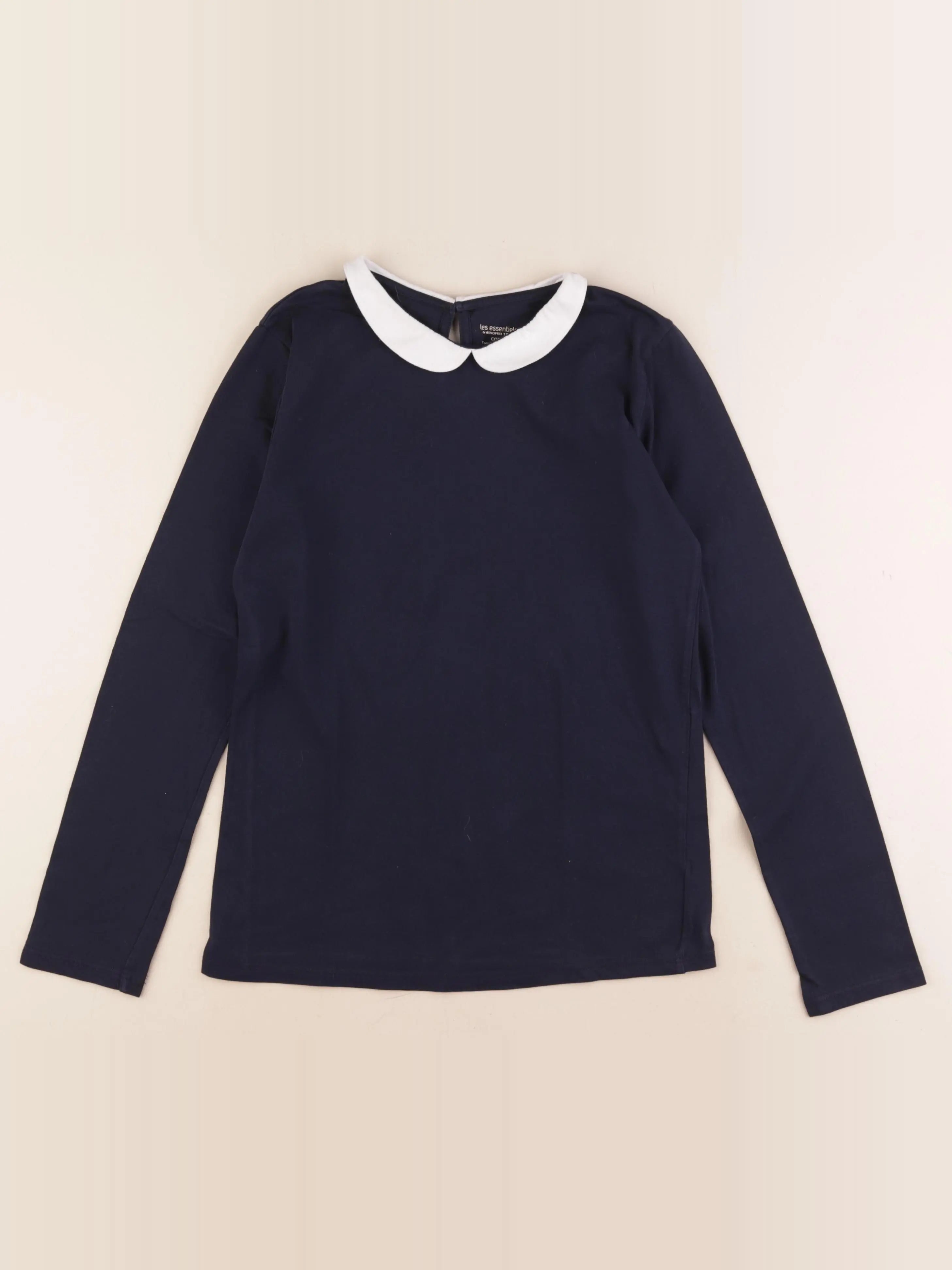Monoprix - tee-shirt blanc, bleu - 14 ans