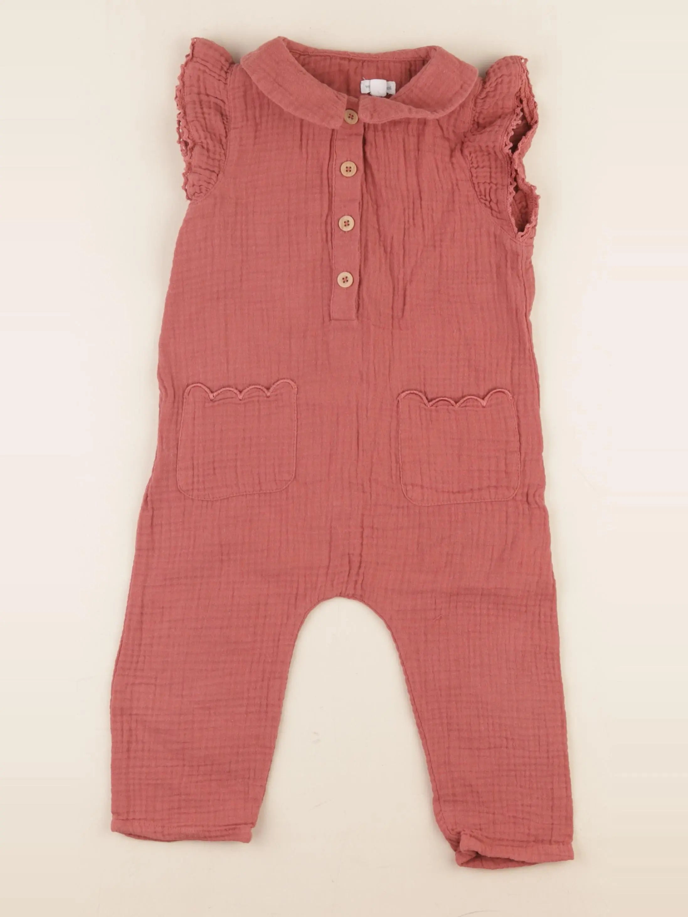 Vertbaudet - combinaison rose - 2 ans