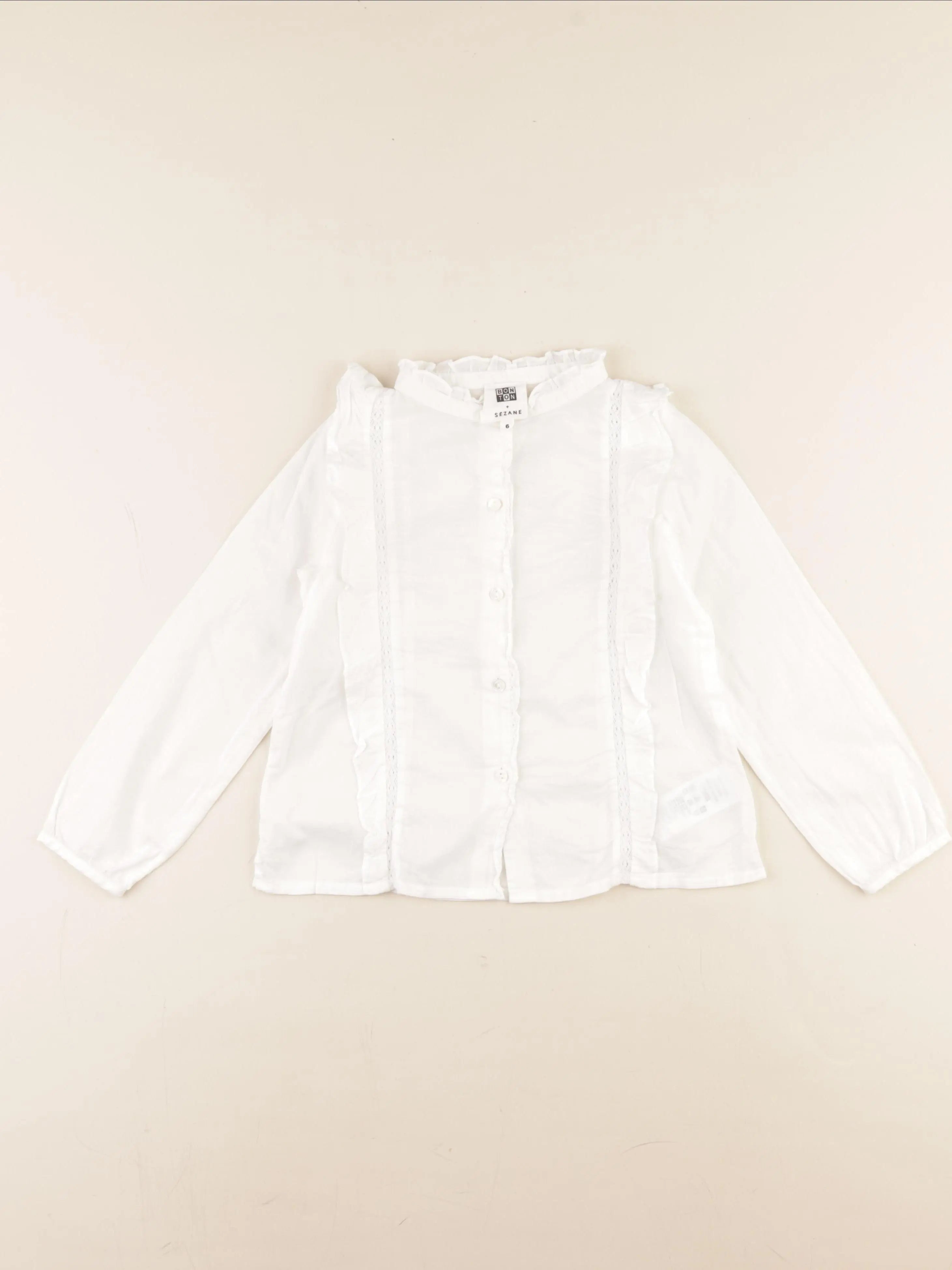 Bonton - blouse blanc - 6 ans