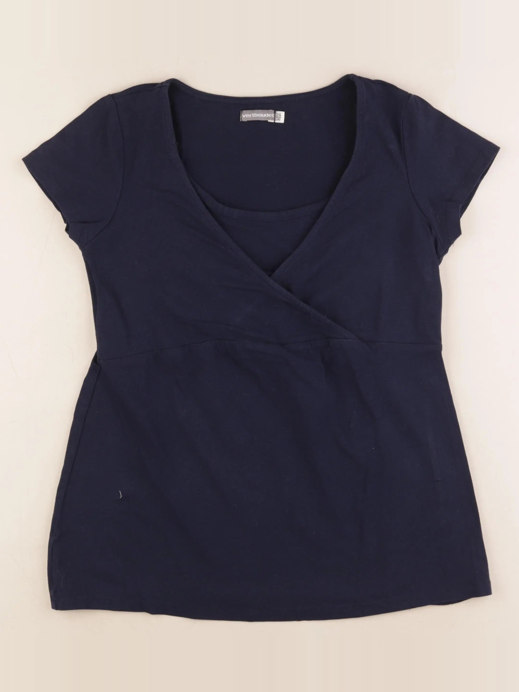 Vertbaudet - tee-shirt grossesse, allaitement bleu - 34 à 36