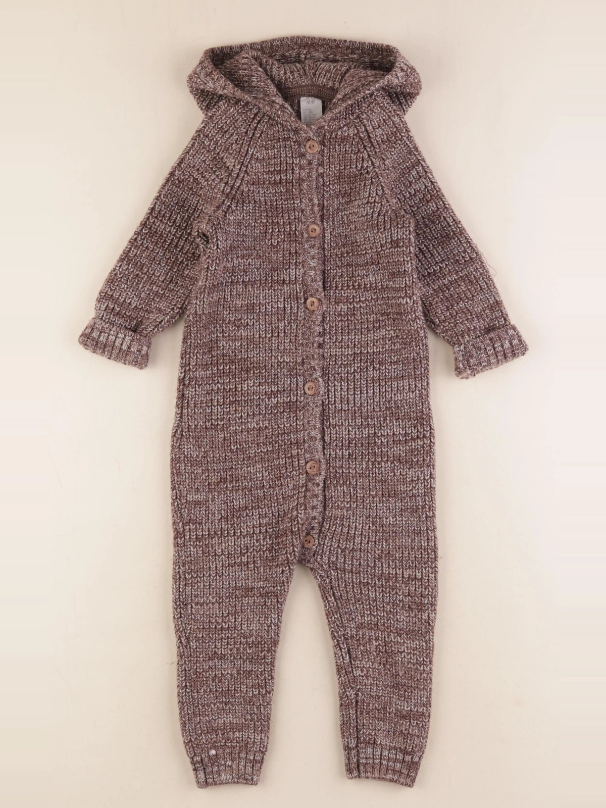 H&M - combinaison marron - 12/18 mois