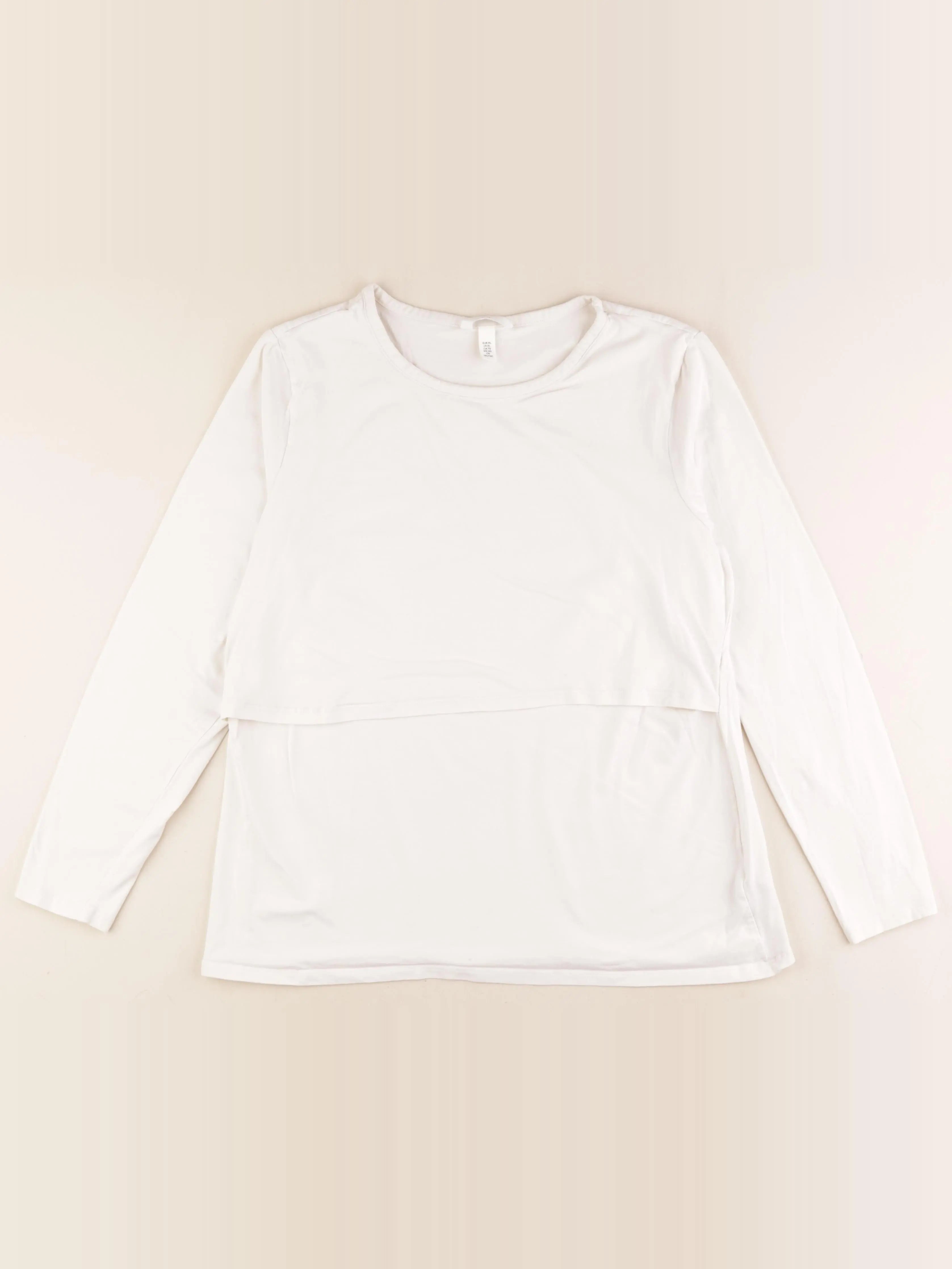 H&M - tee-shirt grossesse, allaitement beige - xl