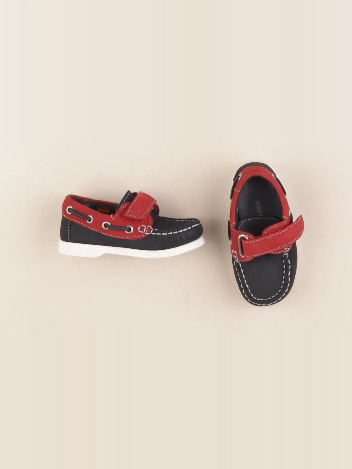 Vertbaudet - mocassins bleu, rouge - pointure 20