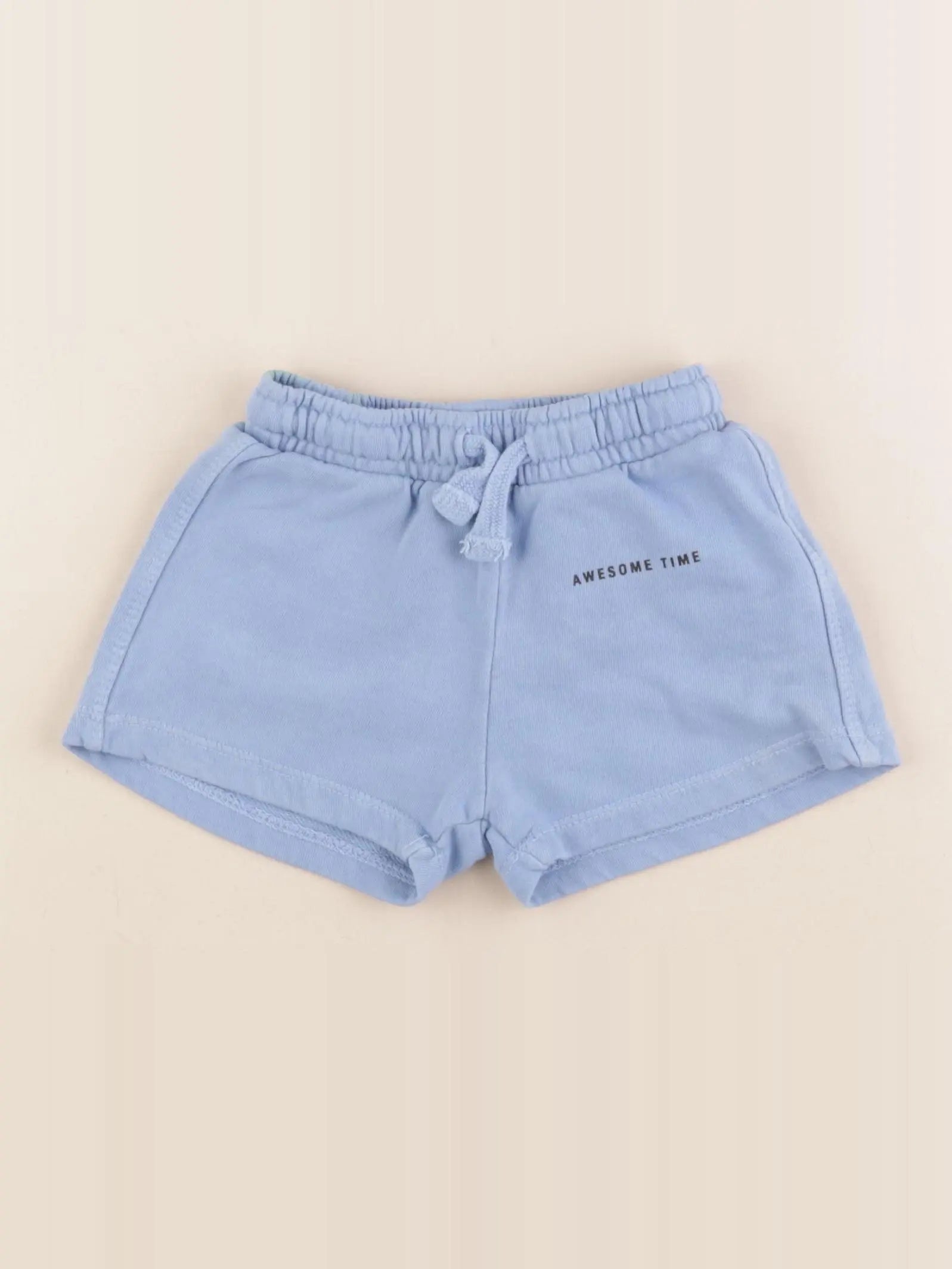 Zara - short bleu - 6/9 mois