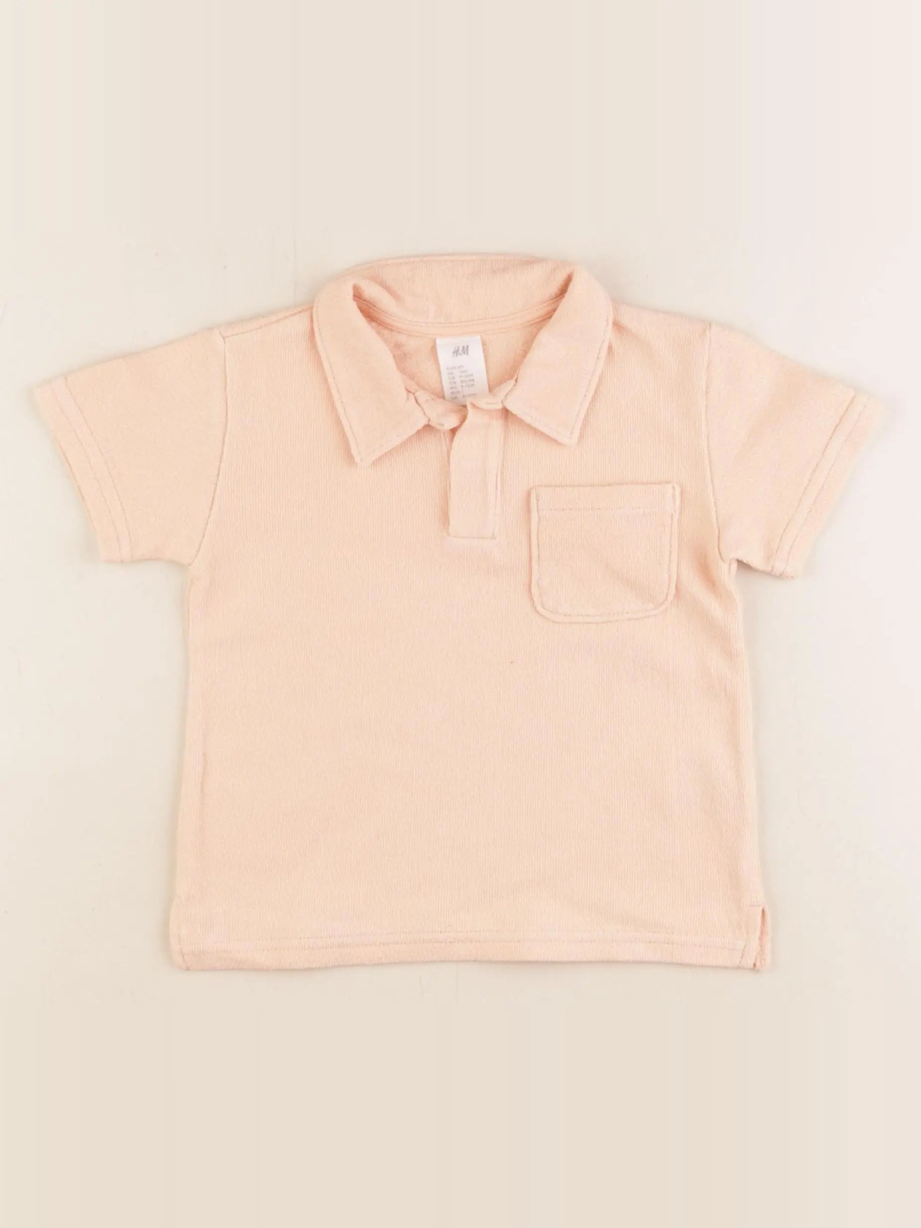 H&M - polo orange - 12 mois