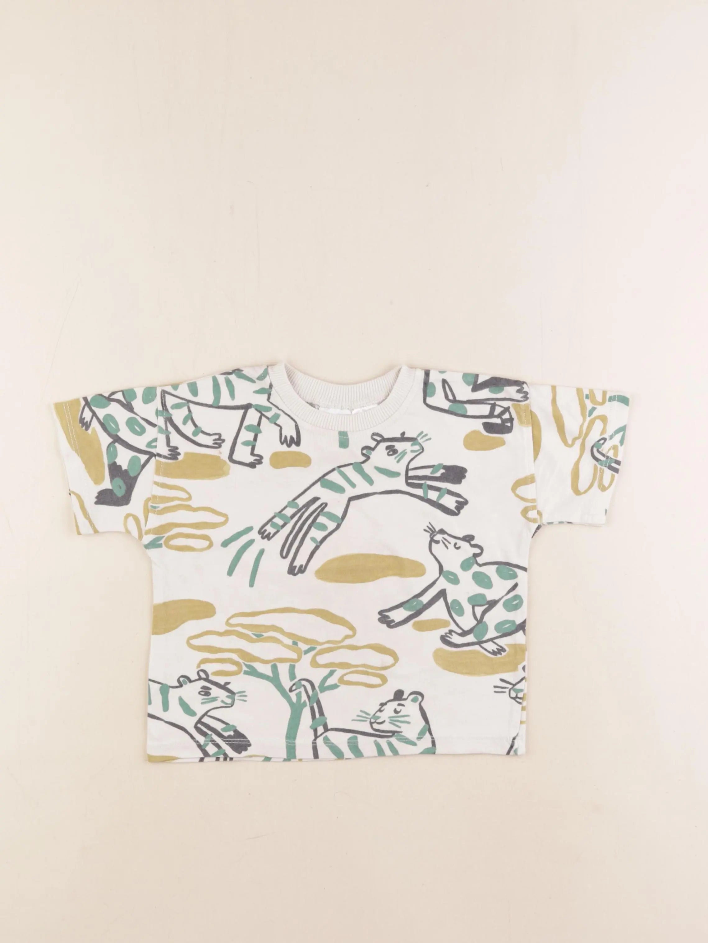 Zara - tee-shirt beige - 12/18 mois