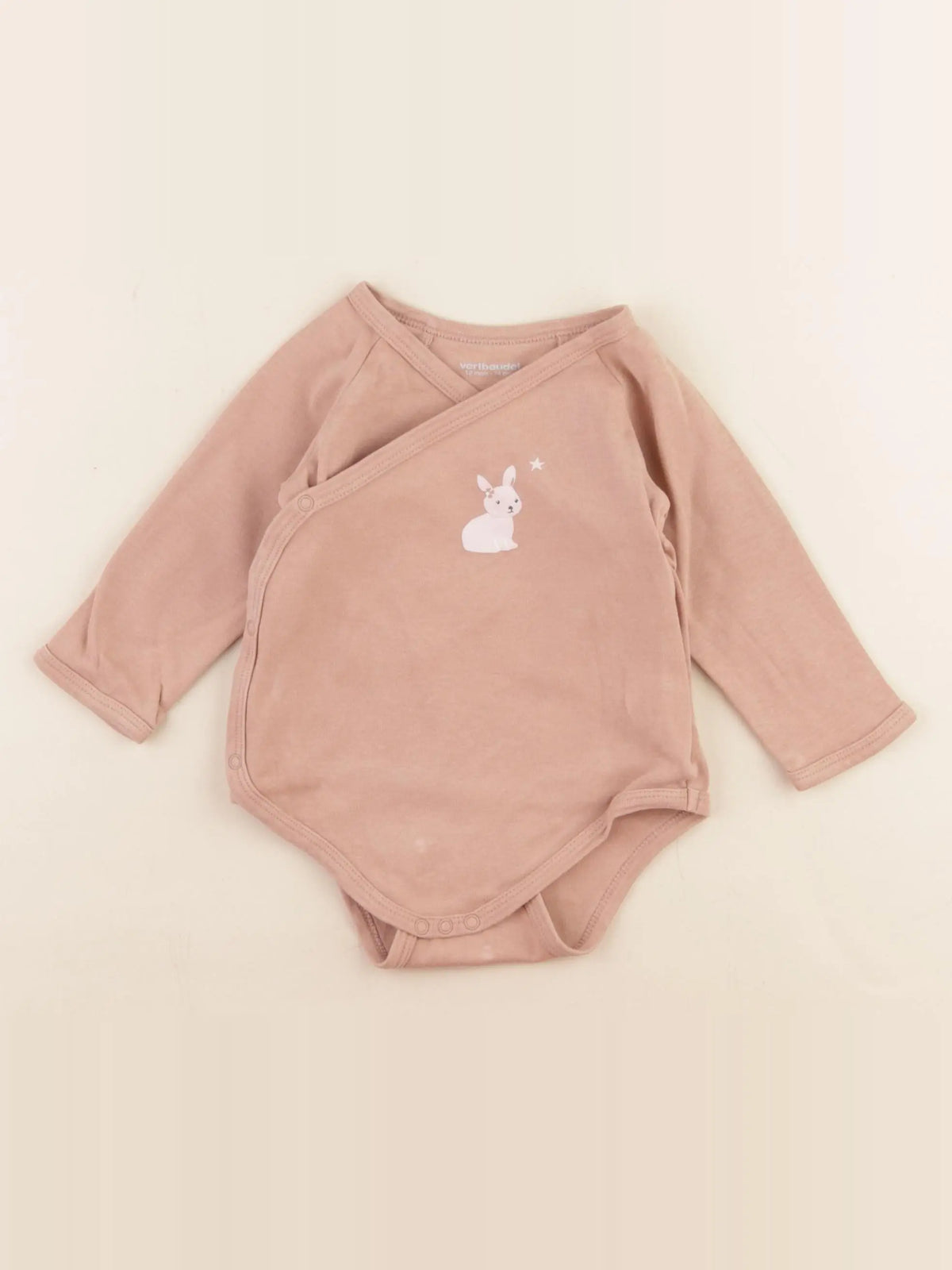 Vertbaudet - body rose - 12 mois