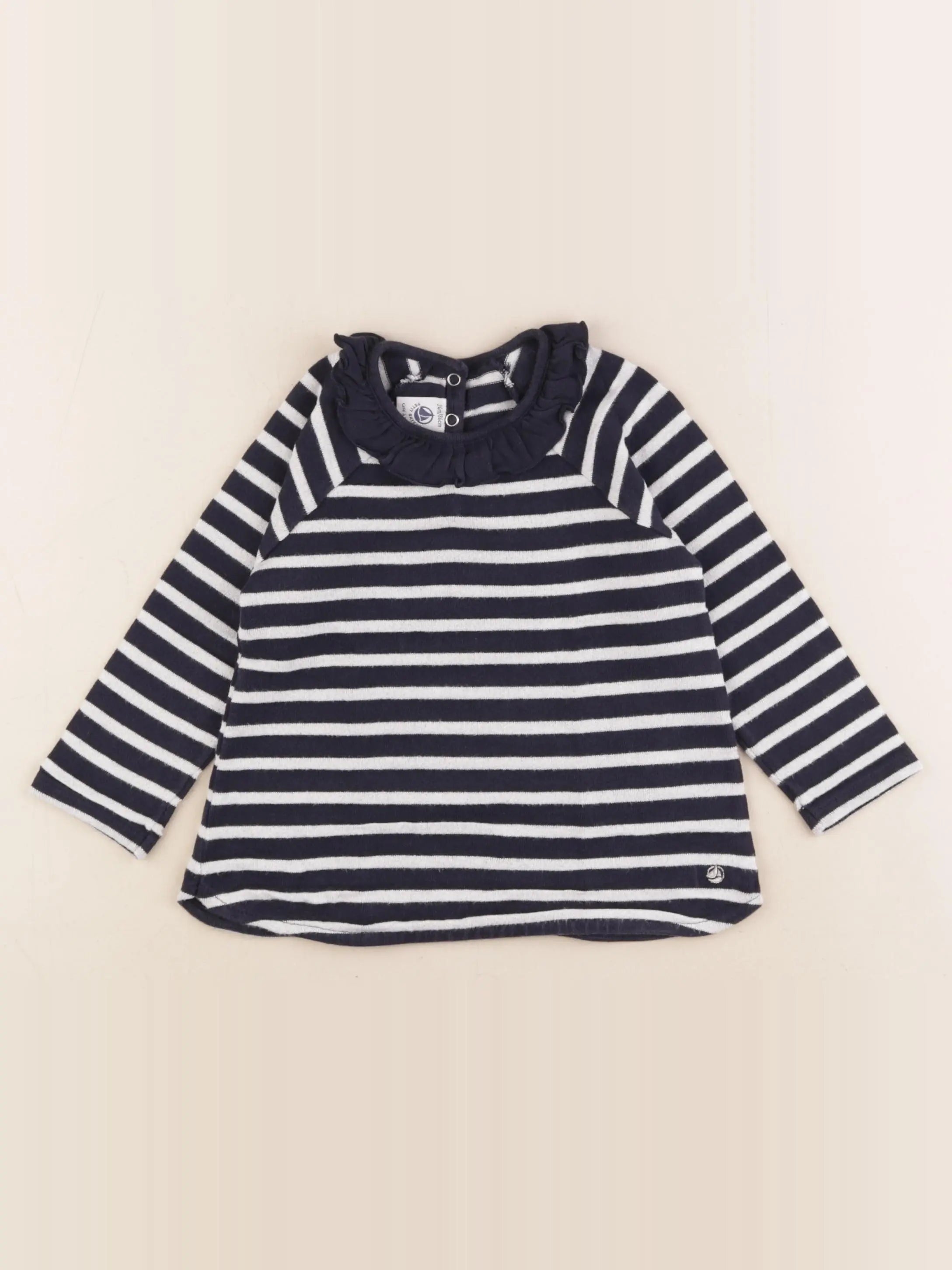 Petit Bateau - tee-shirt bleu - 24 mois