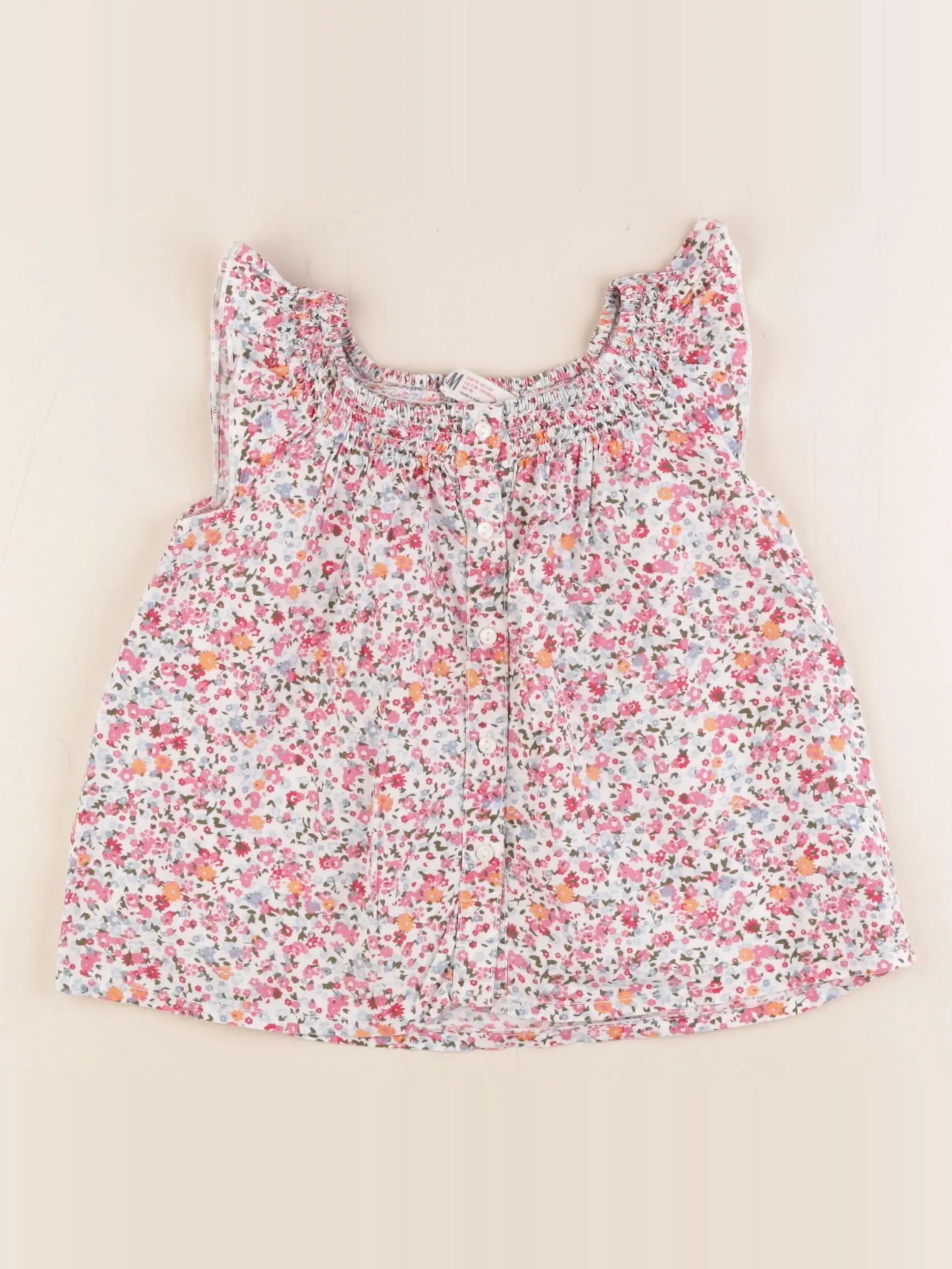 H&M - blouse rose - 2/3 ans