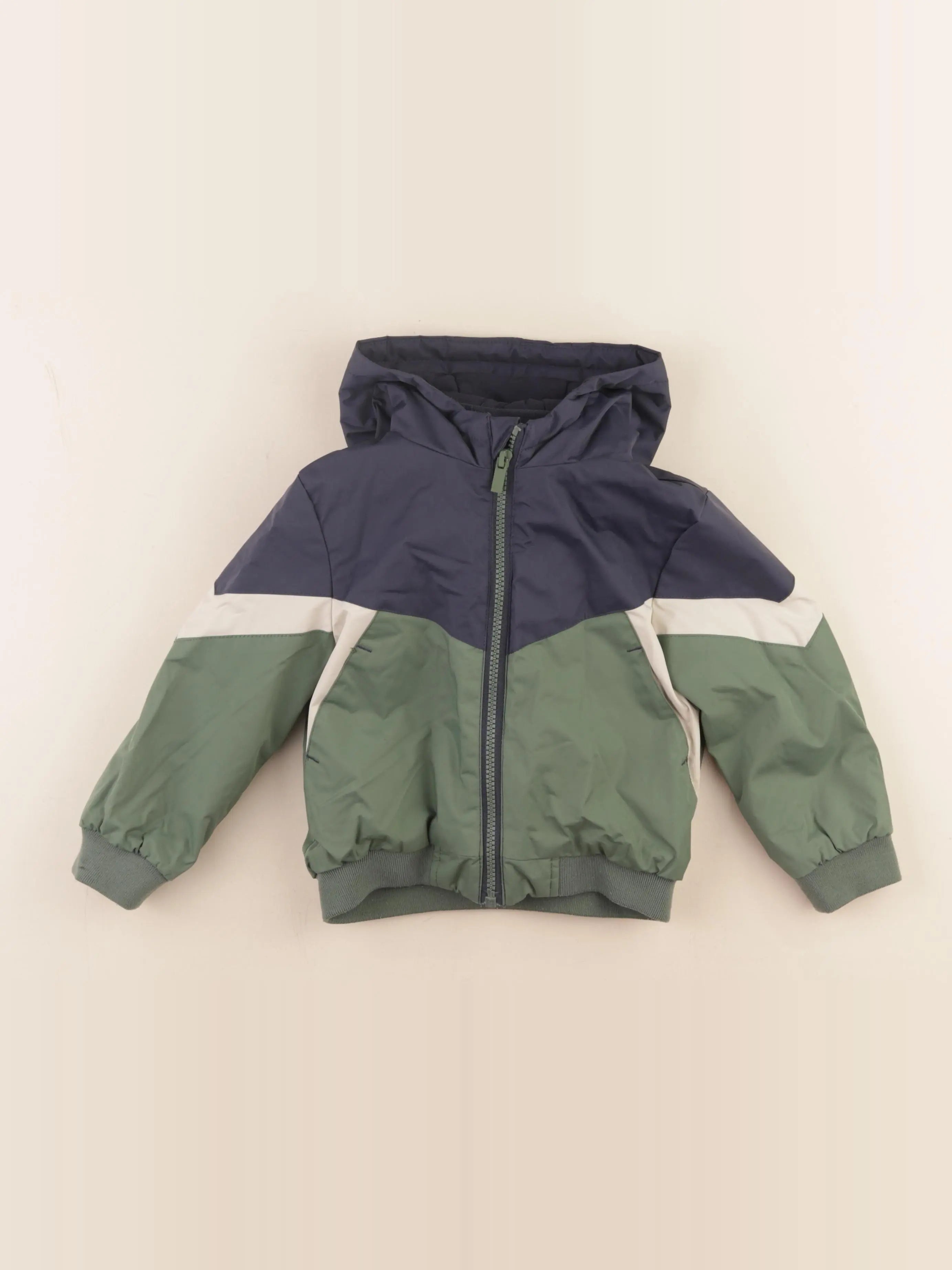 Vertbaudet - imperméable bleu, vert - 3 ans