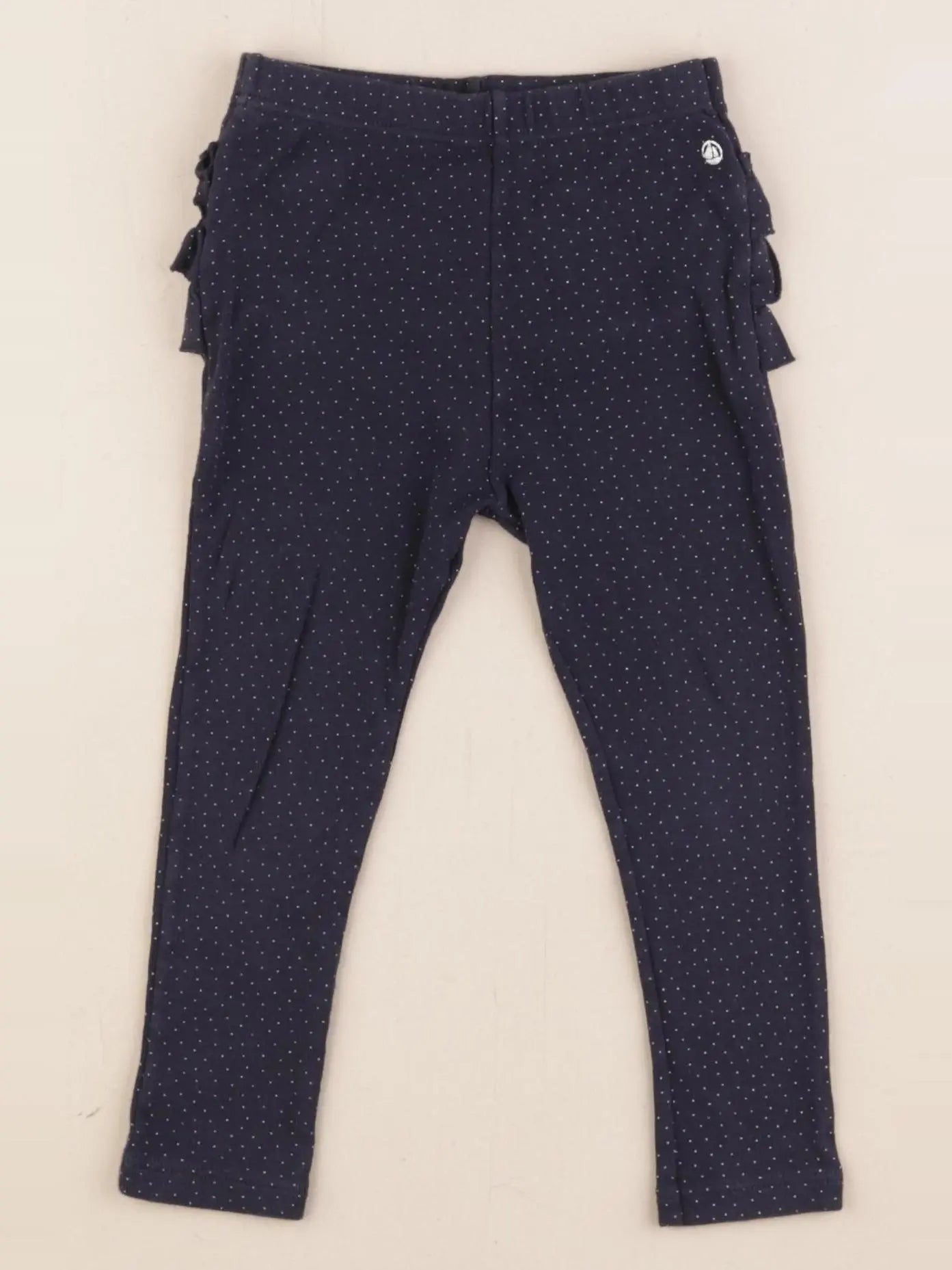 Petit Bateau - legging volants au dos bleu - 24 mois