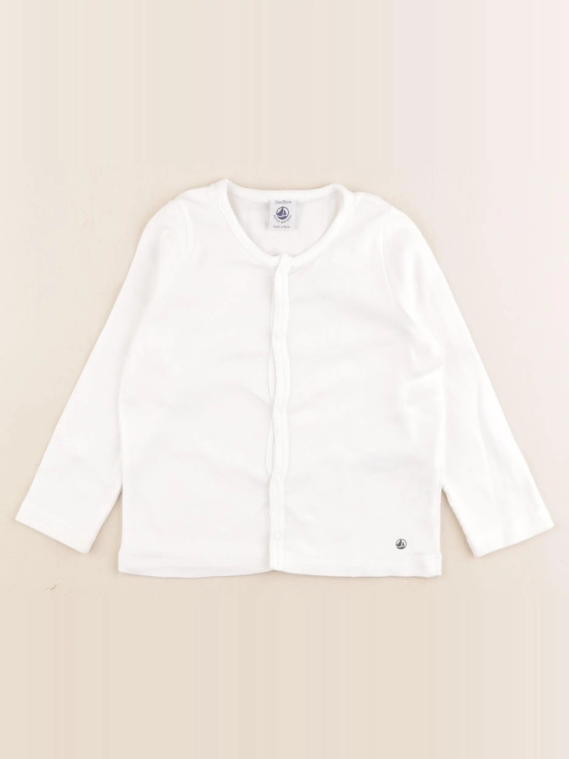Petit Bateau - tee-shirt blanc - 24 mois