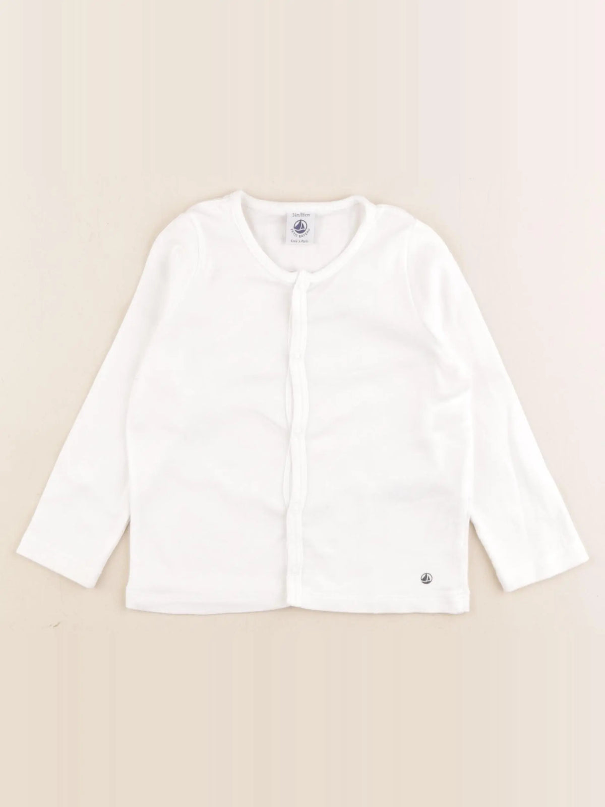 Petit Bateau - tee-shirt blanc - 24 mois