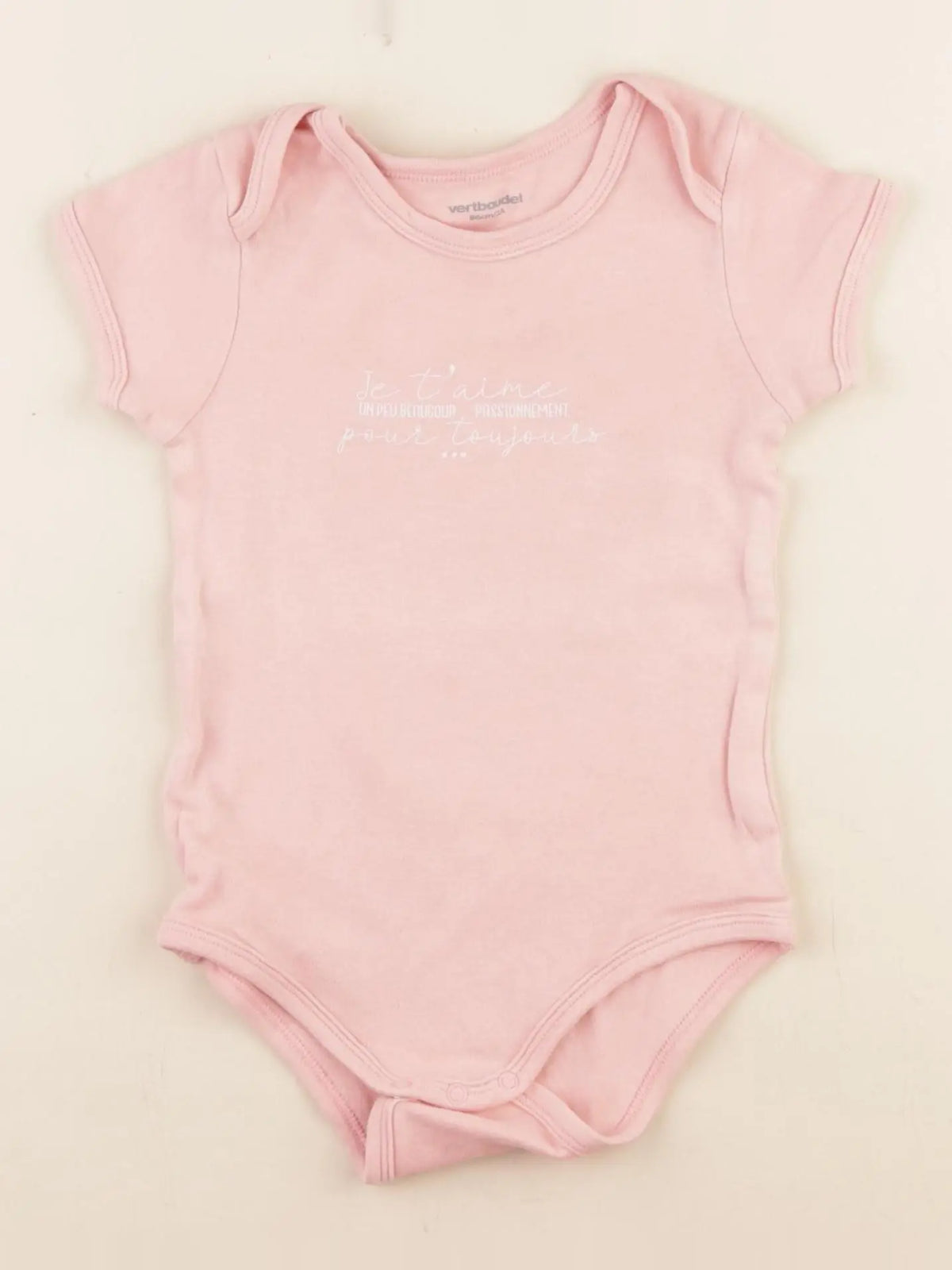 Vertbaudet - body rose - 2 ans