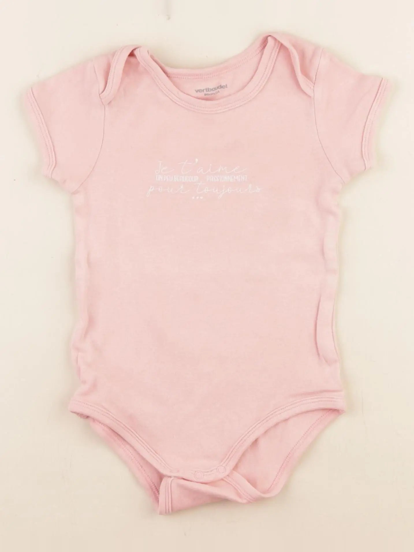 Vertbaudet - body rose - 2 ans