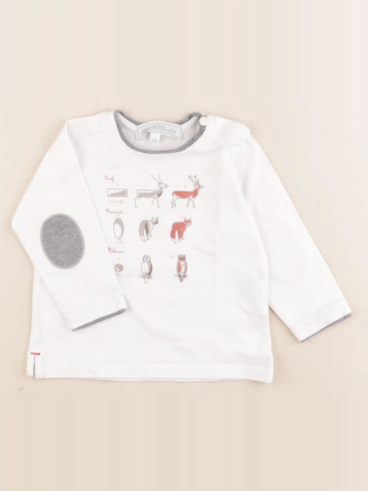 Tartine & Chocolat - tee-shirt blanc - 1 an