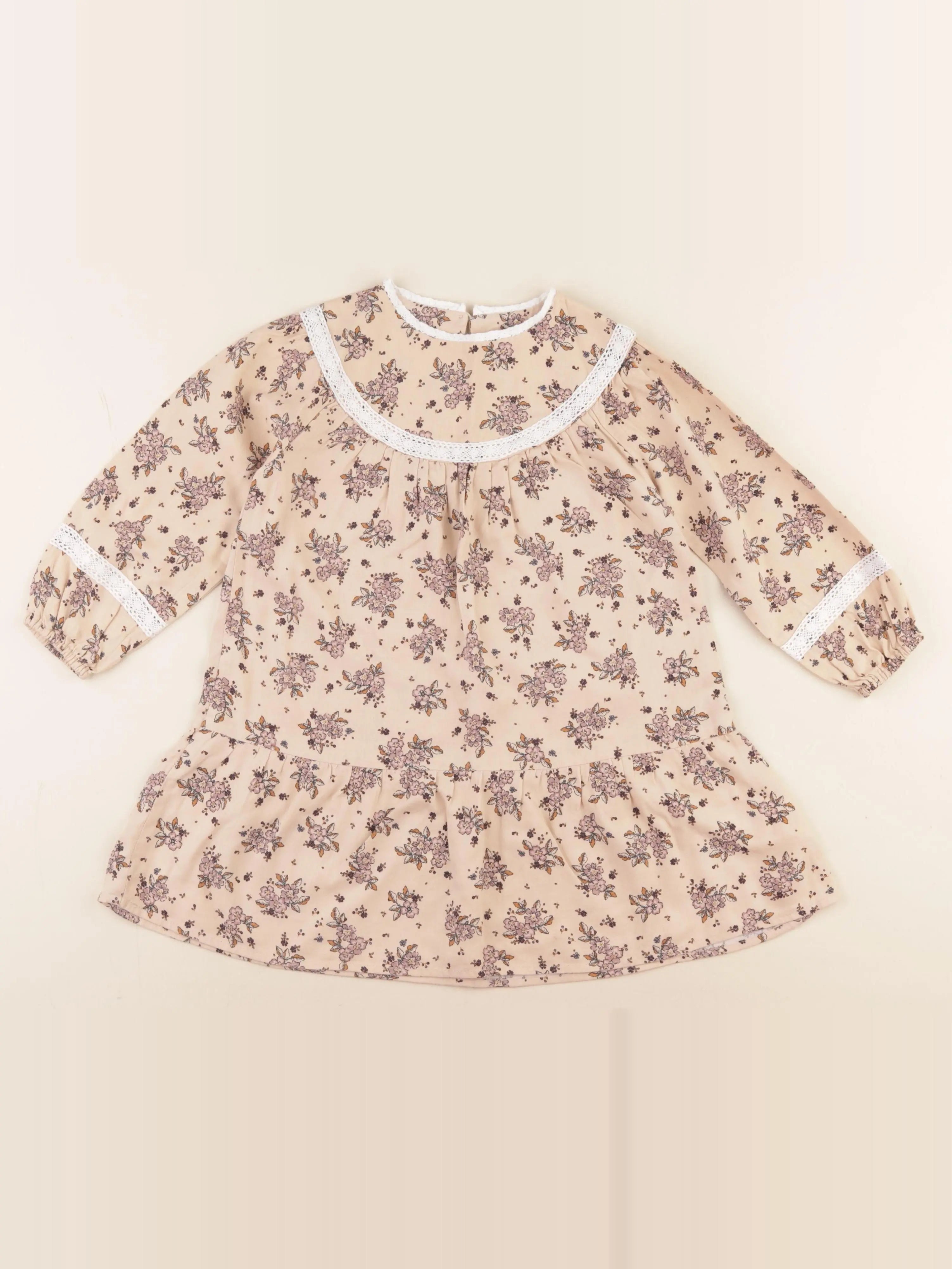 Vertbaudet - robe beige - 4 ans