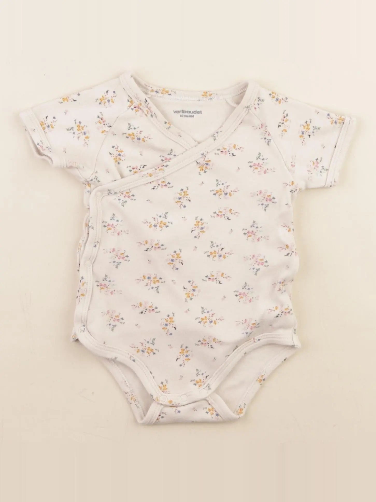Vertbaudet - body beige - 6 mois