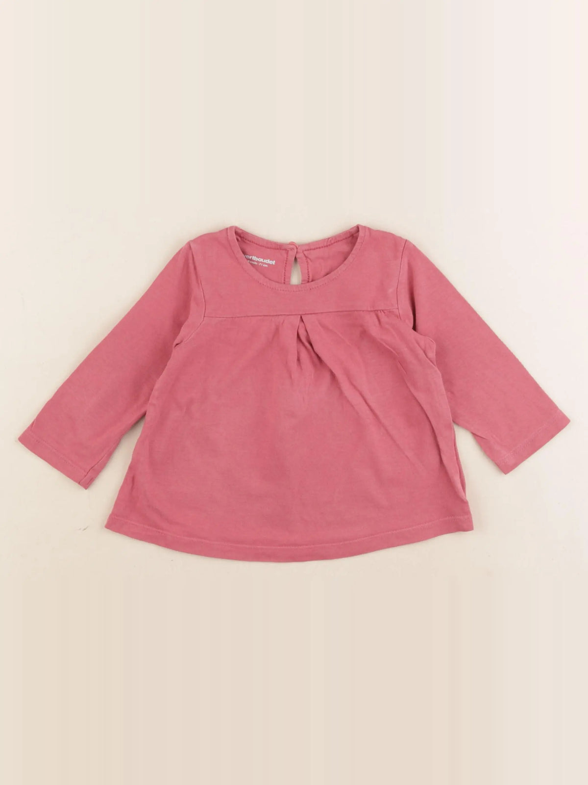 Vertbaudet - tee-shirt rose - 9 mois