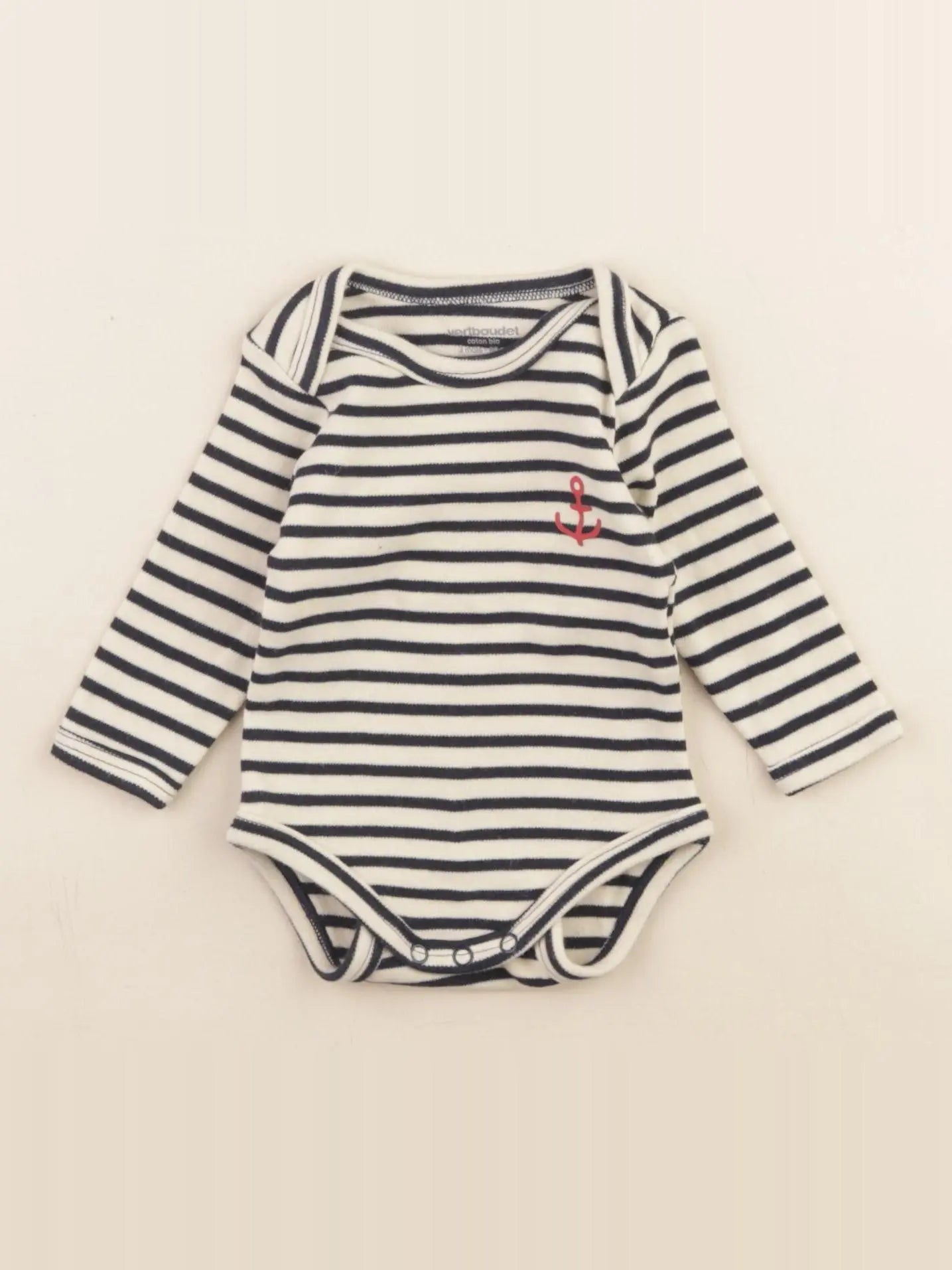 Vertbaudet - body beige - 3 mois