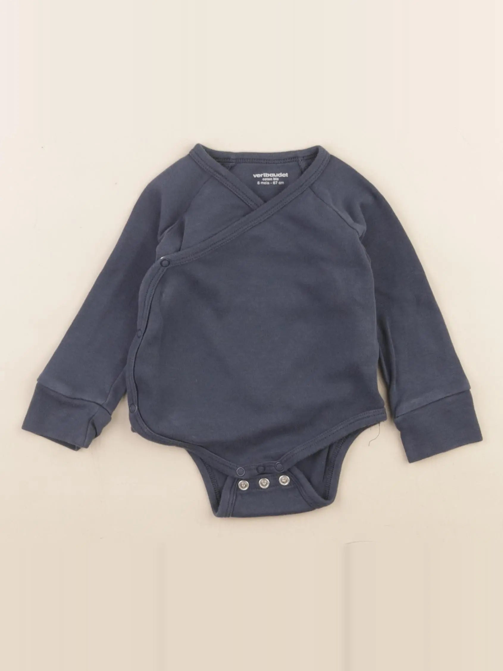 Vertbaudet - body bleu - 6 mois