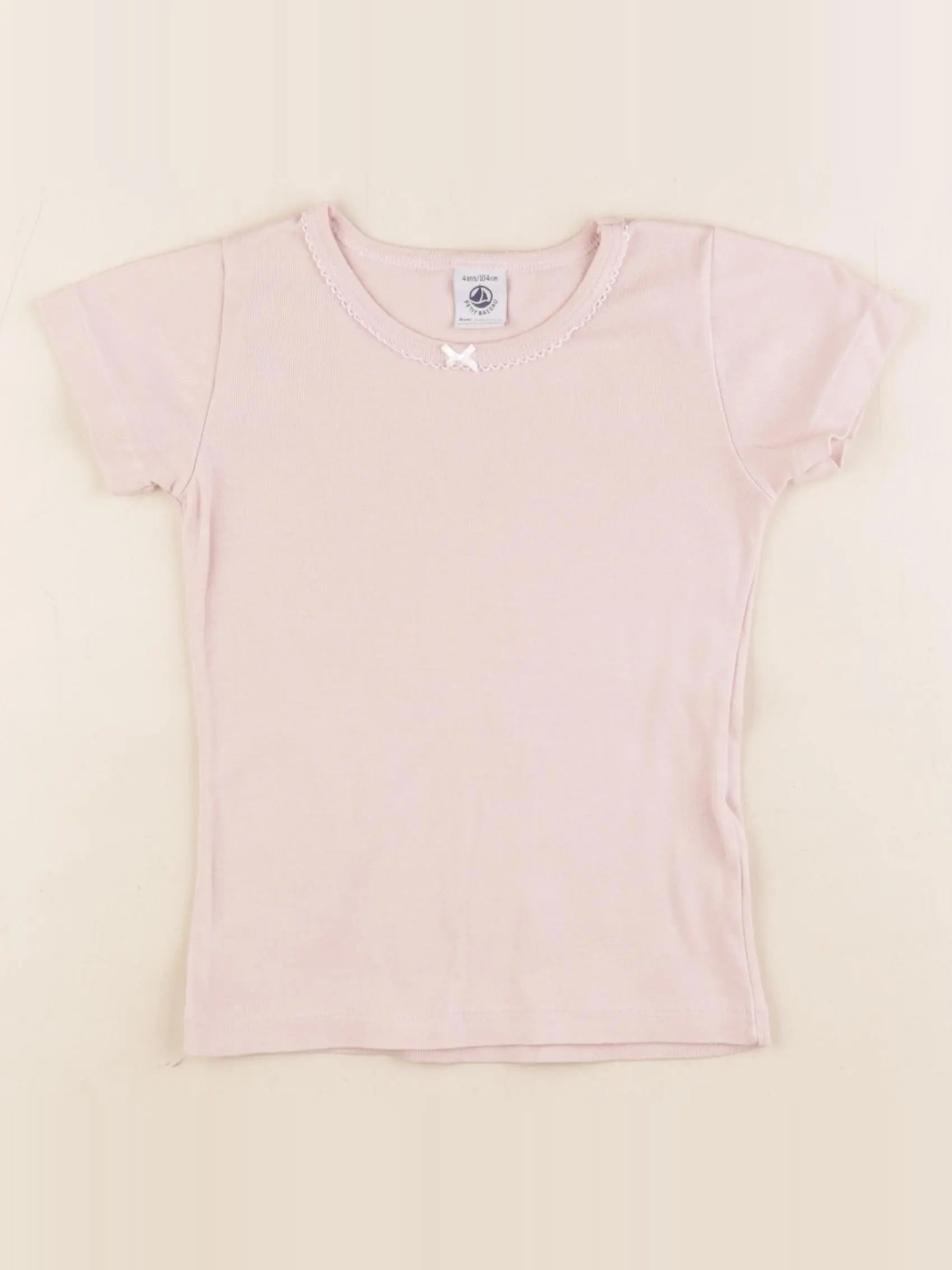 Petit Bateau - maillot de corps rose - 4 ans