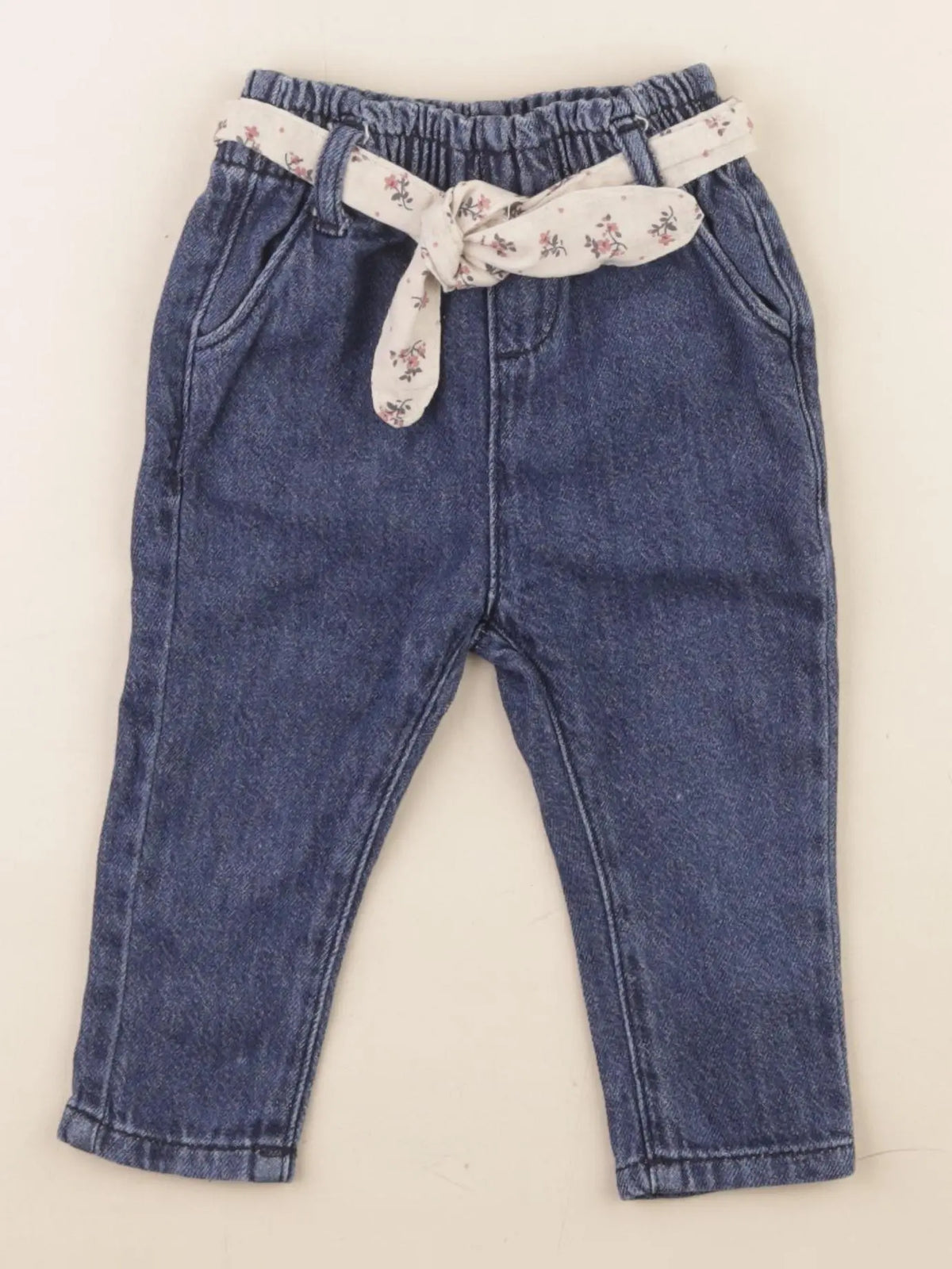 Vertbaudet - pantalon bleu - 9 mois